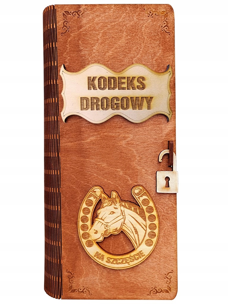dřevěná kniha s alkoholem silniční kodex dárek