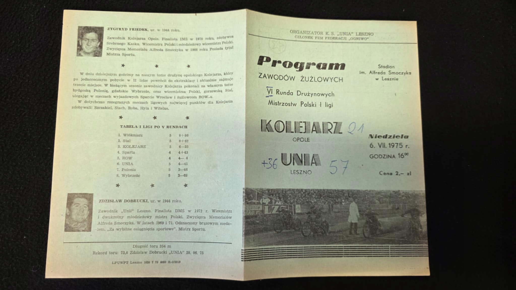 DMP KOLEJARZ OPOLE UNIA LESZNO 1975