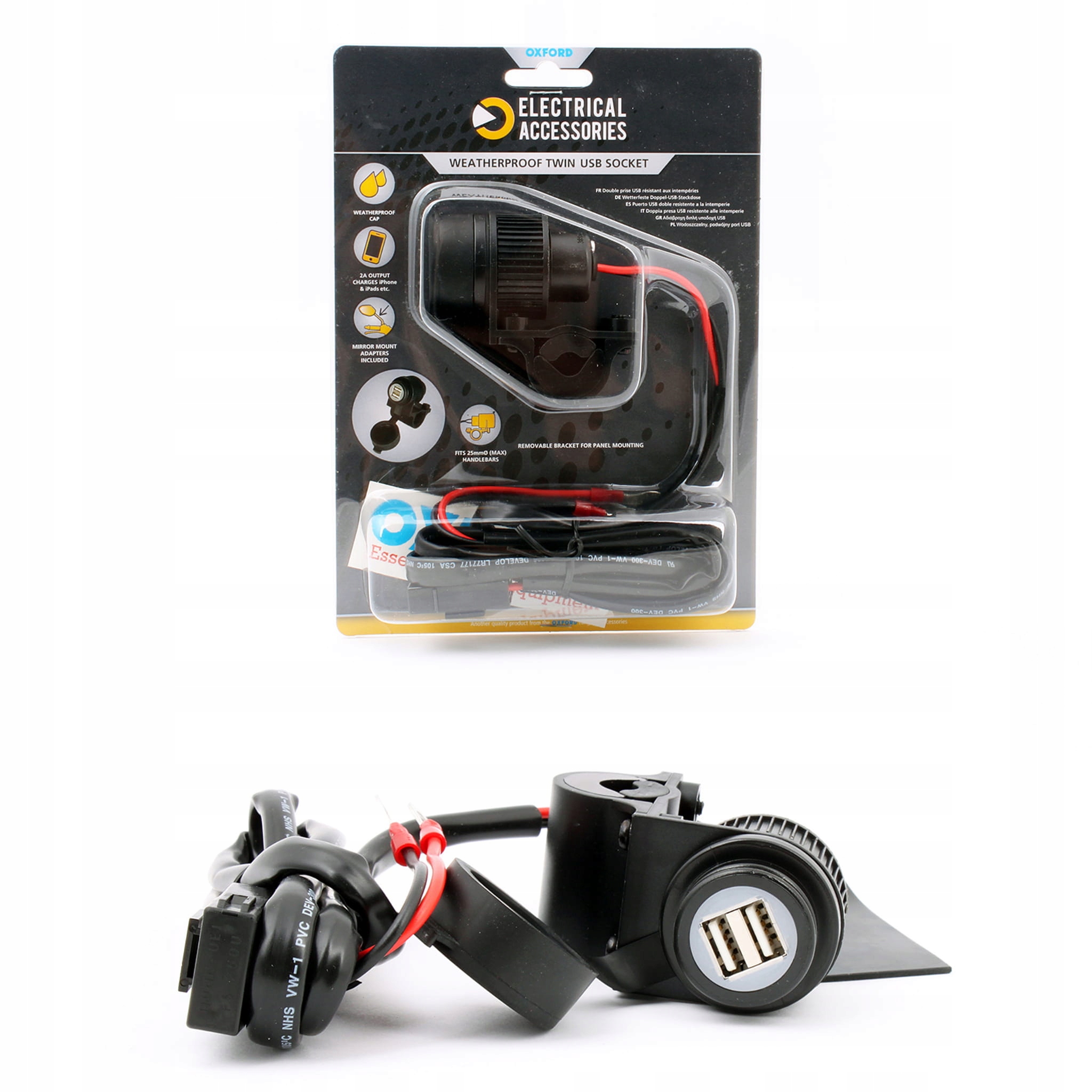 OXFORD 2 x USB 2A Hermetyczne gniazdo zapalniczki