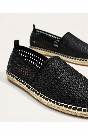 ZARA CZARNE BUTY ESPADRYLE Z JUTOWA PODESZWA 40 Marka Zara