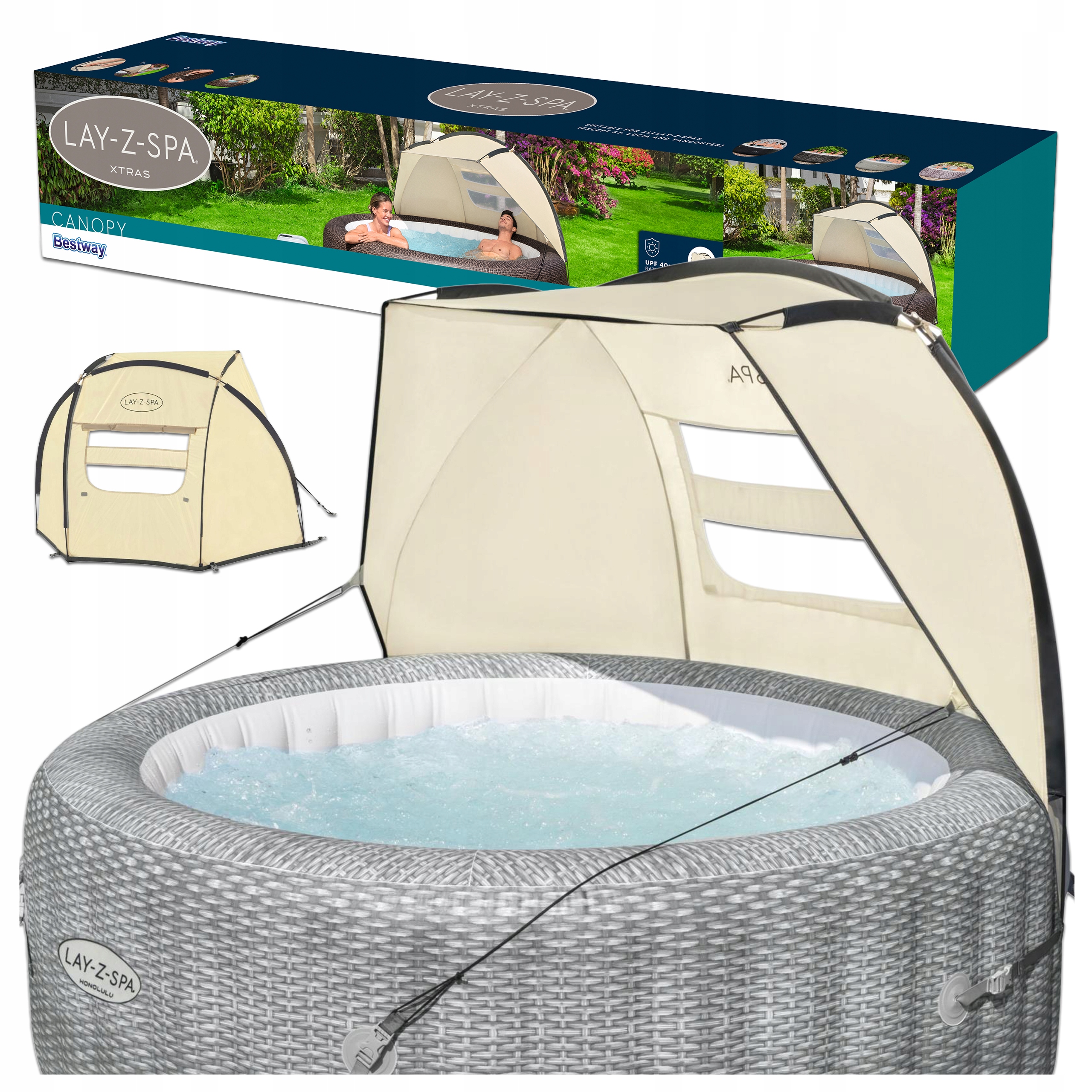 Kryt Stříšky Pro Vířivku Lay-z-spa Taška Bestway 60304 Uv Protivětrná