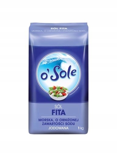 Levně 5 x o'Sole Mořská sůl Fita se sníženým obsahem sodíku jodovaná 1 kg