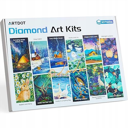 12 Set 5D Diy Diamond Painting Pro Dospělé dárek do domácnosti součástí balení