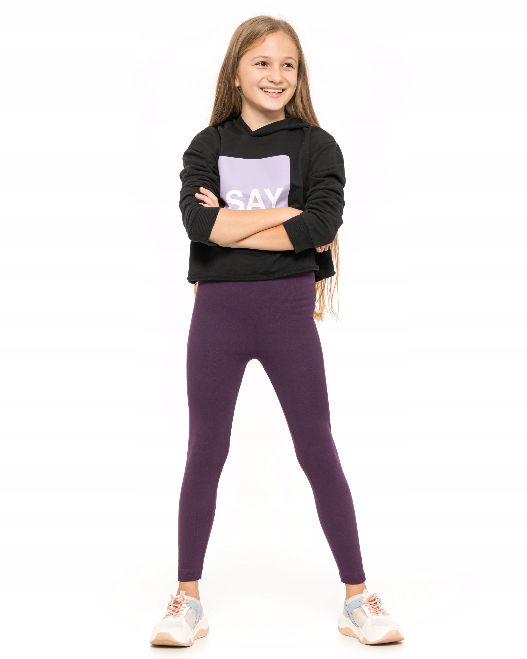 DZIEWCZĘCE LEGGINSY OCIEPLANE GETRY ŚLIWKA 128 Marka Inna marka