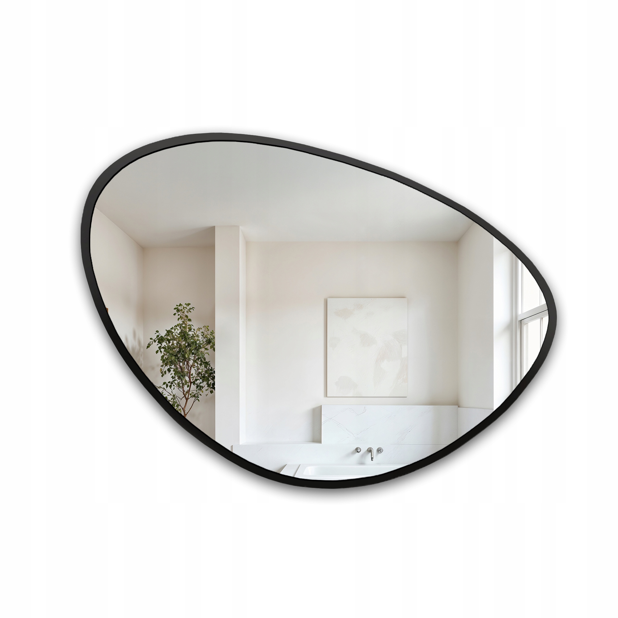 Zrcadlo v černém rámu Mdf 197x150, dekorativní