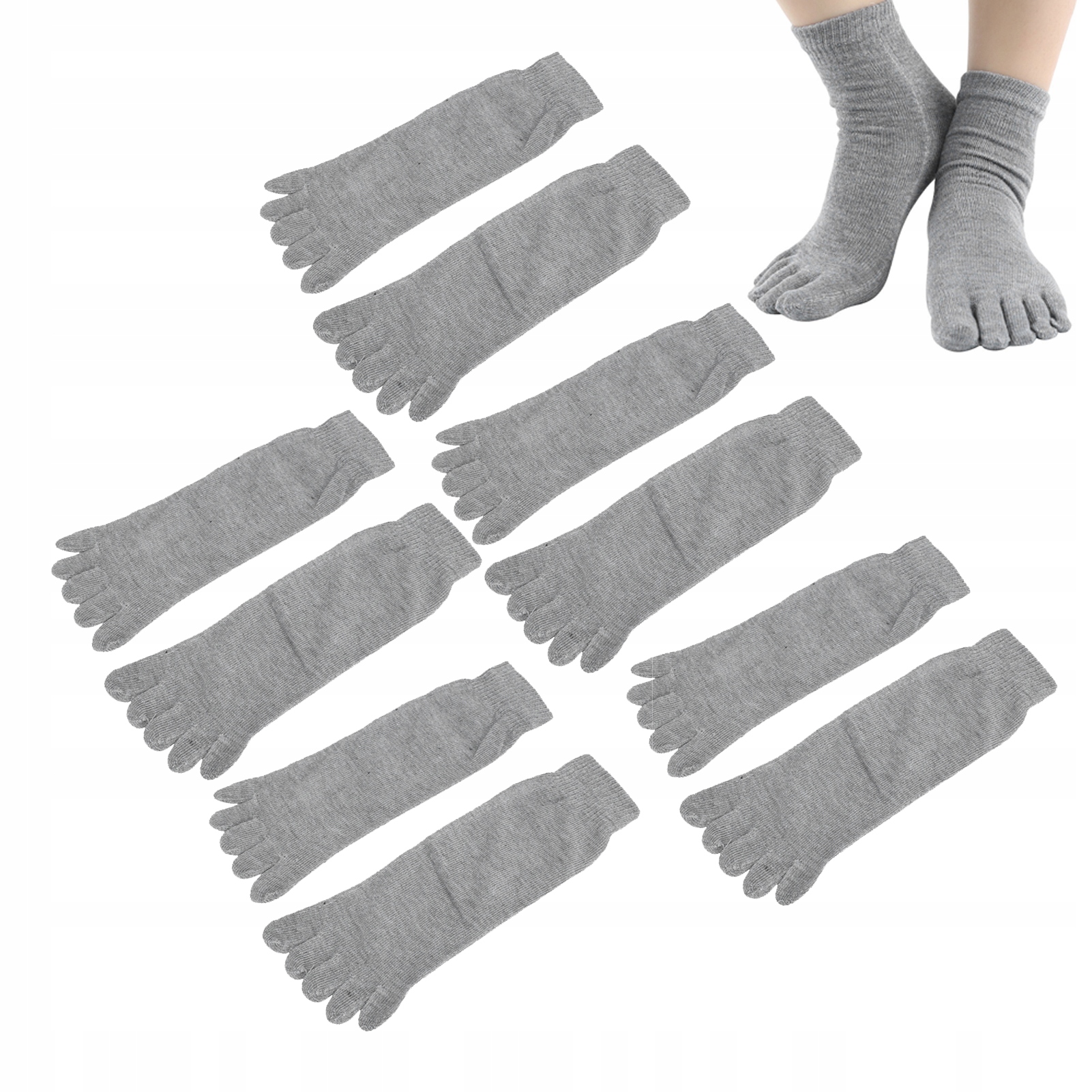 5 PAR SKARPETEK Z PALCAMI ODDYCHAJĄCE SKARPETKI EAN (GTIN) 0792172099752