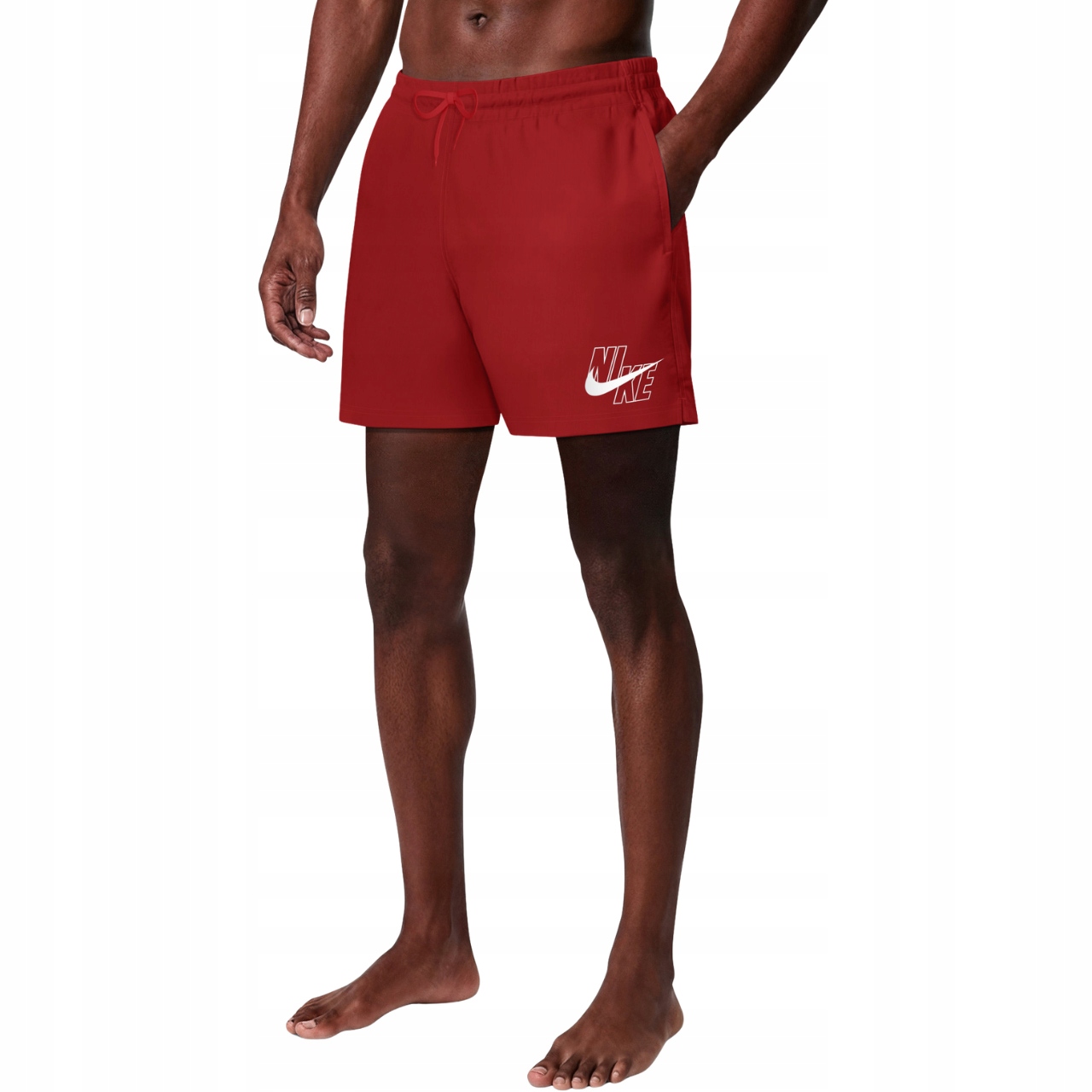 Kraťasy do plavek Nike Logo Lap 5" Volley červené NESSG574 614 XL