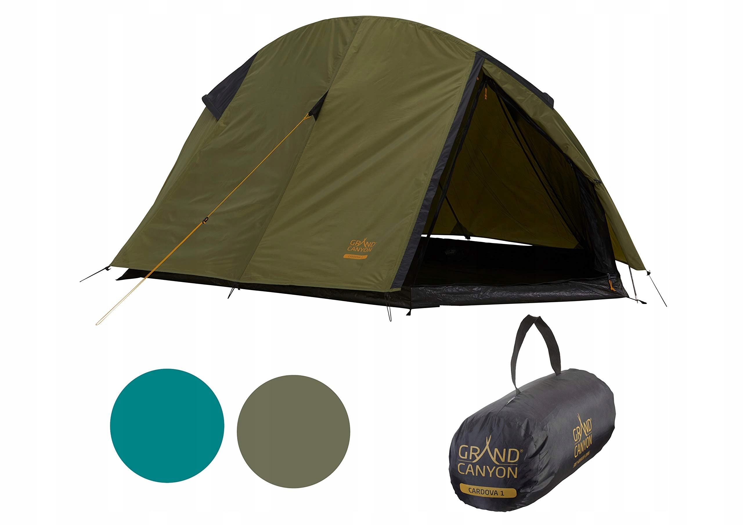GRAND CANYON Namiot Turystyczny Cardova 1 Osobowy Zielony Unisex — miniatura 16