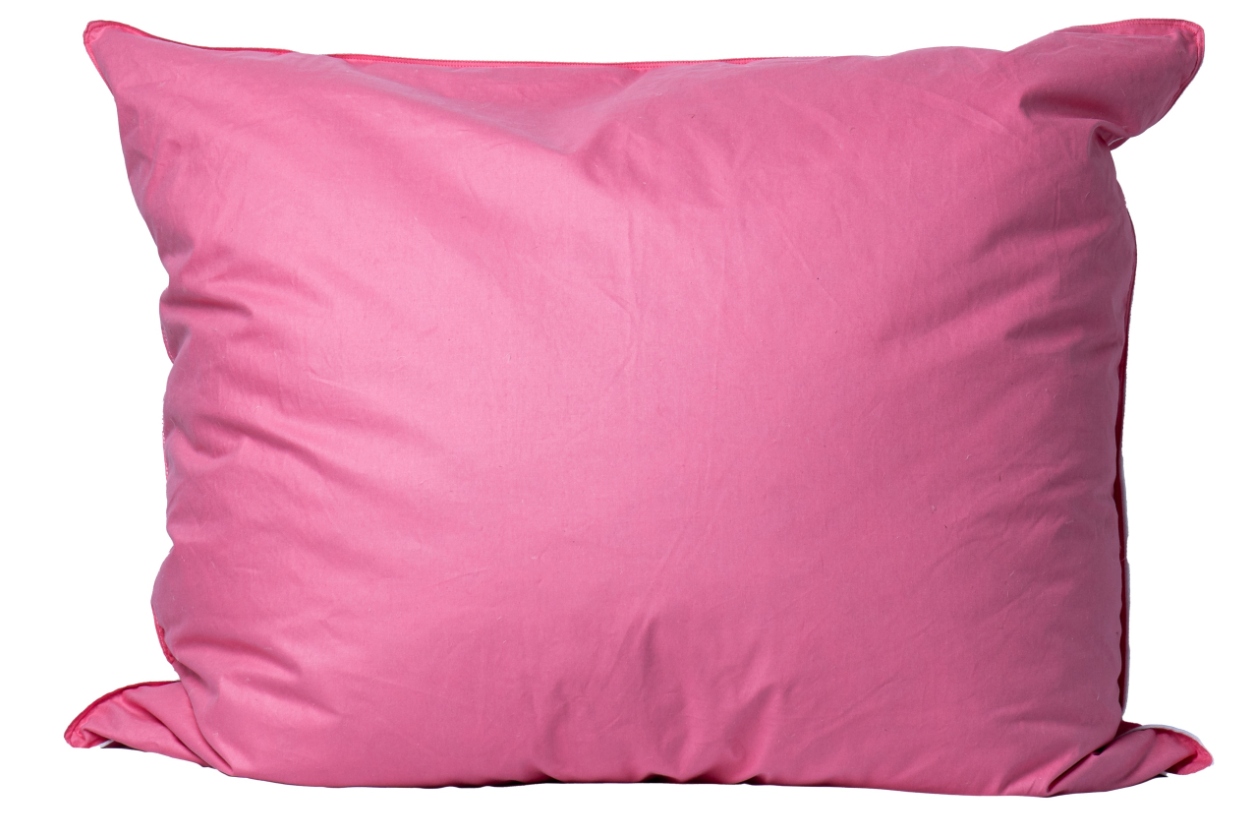 Páperová Poduška Ružová 70X80CM 100 % Prírodná-husacie Páperie-vysoká Kvalita Poľsko