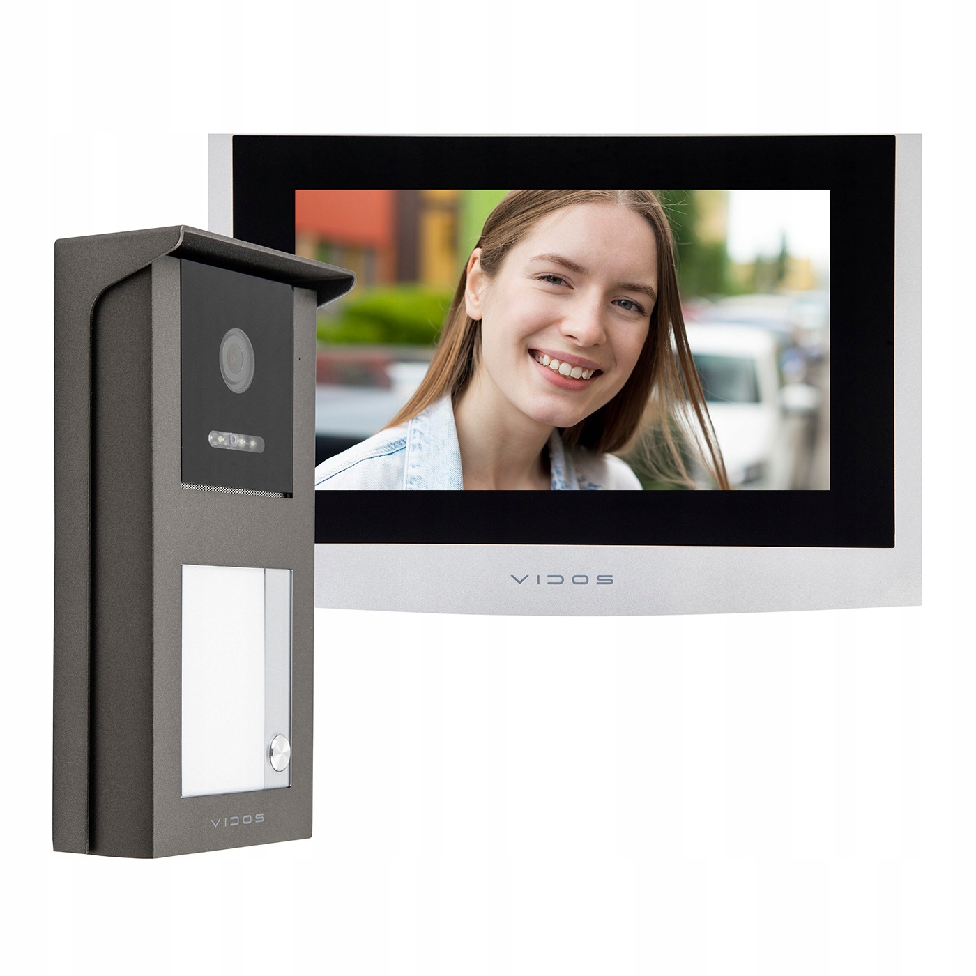 Sada videovrátnik Vidos Ipx: bránová stanica S101-1 monitor M100-X prepínač