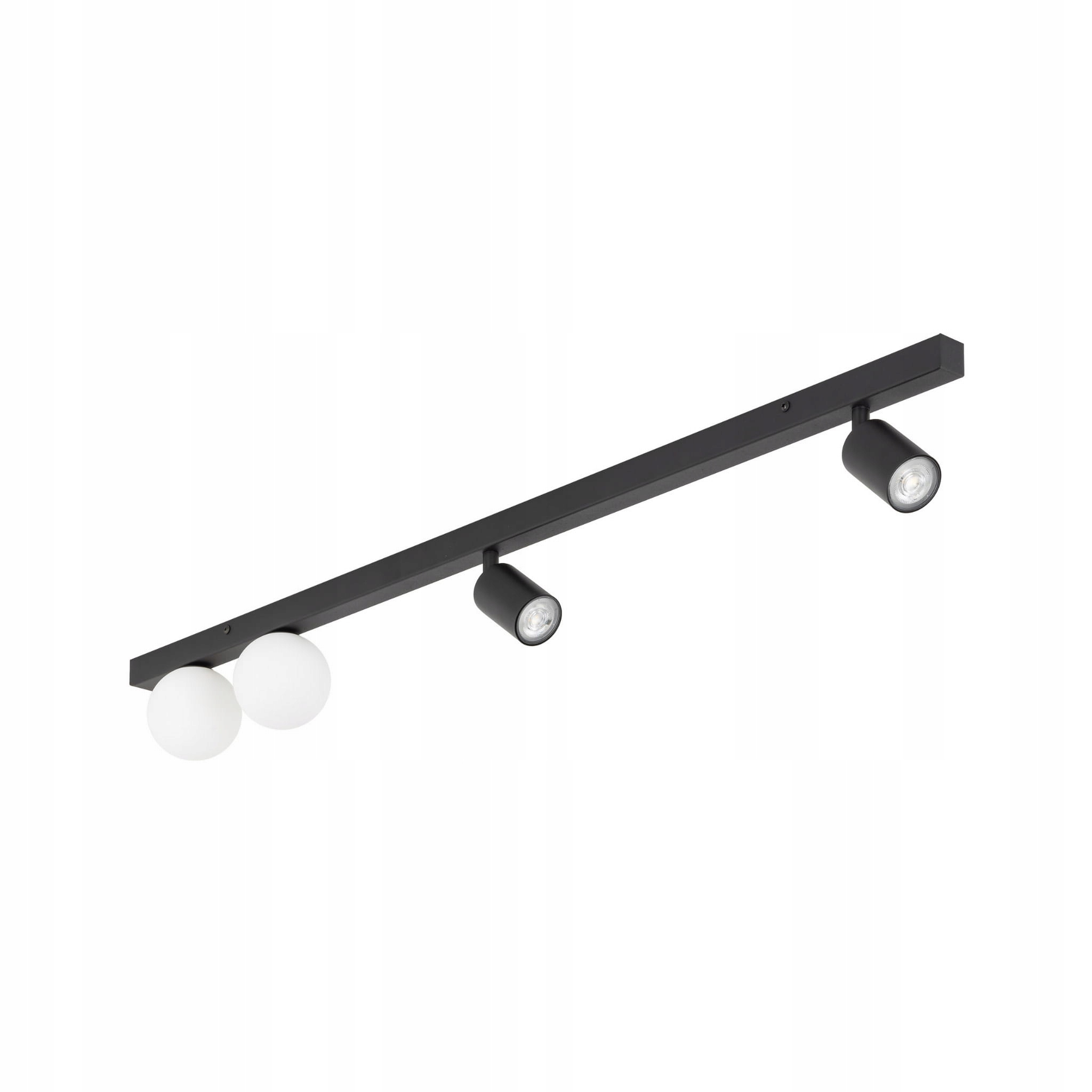 Stropní Svítidlo Lišta Tk Lighting Vox 10002 Černá 2 Koule 2 Reflektory