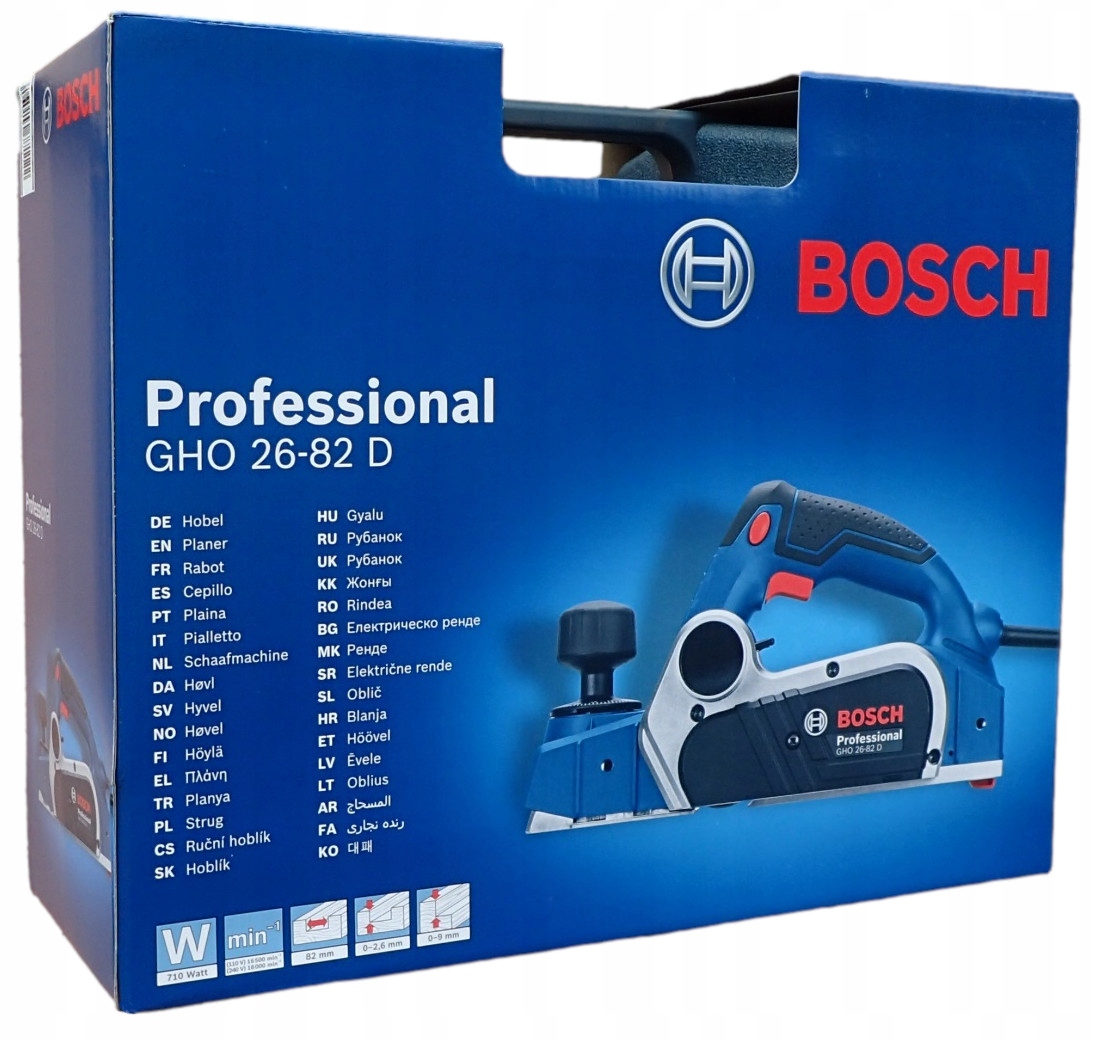 Bosch Gho 26-82 D Elektrický hoblík Hoblík Hebel Kufr