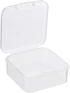 18 x Plastové Nádoby 9 CM x 9 CM x 4 CM Průhledné Nádoby Na Věci