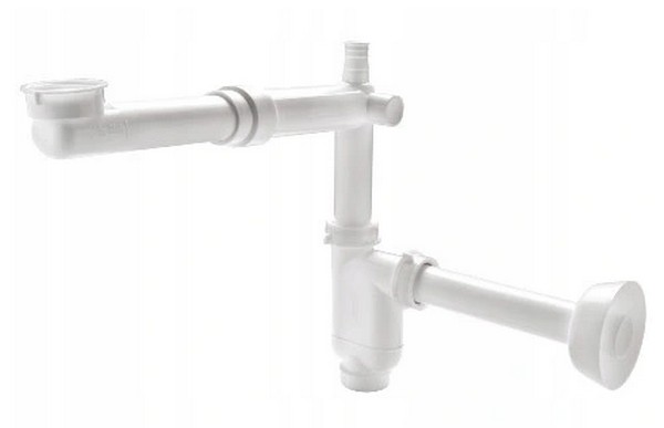 PÓŁSYFON SYFON LOCO DO UMYWALKI MONTAŻ PRZYŚCIENNY OSZCZĘDZAJĄCY MIEJSCE