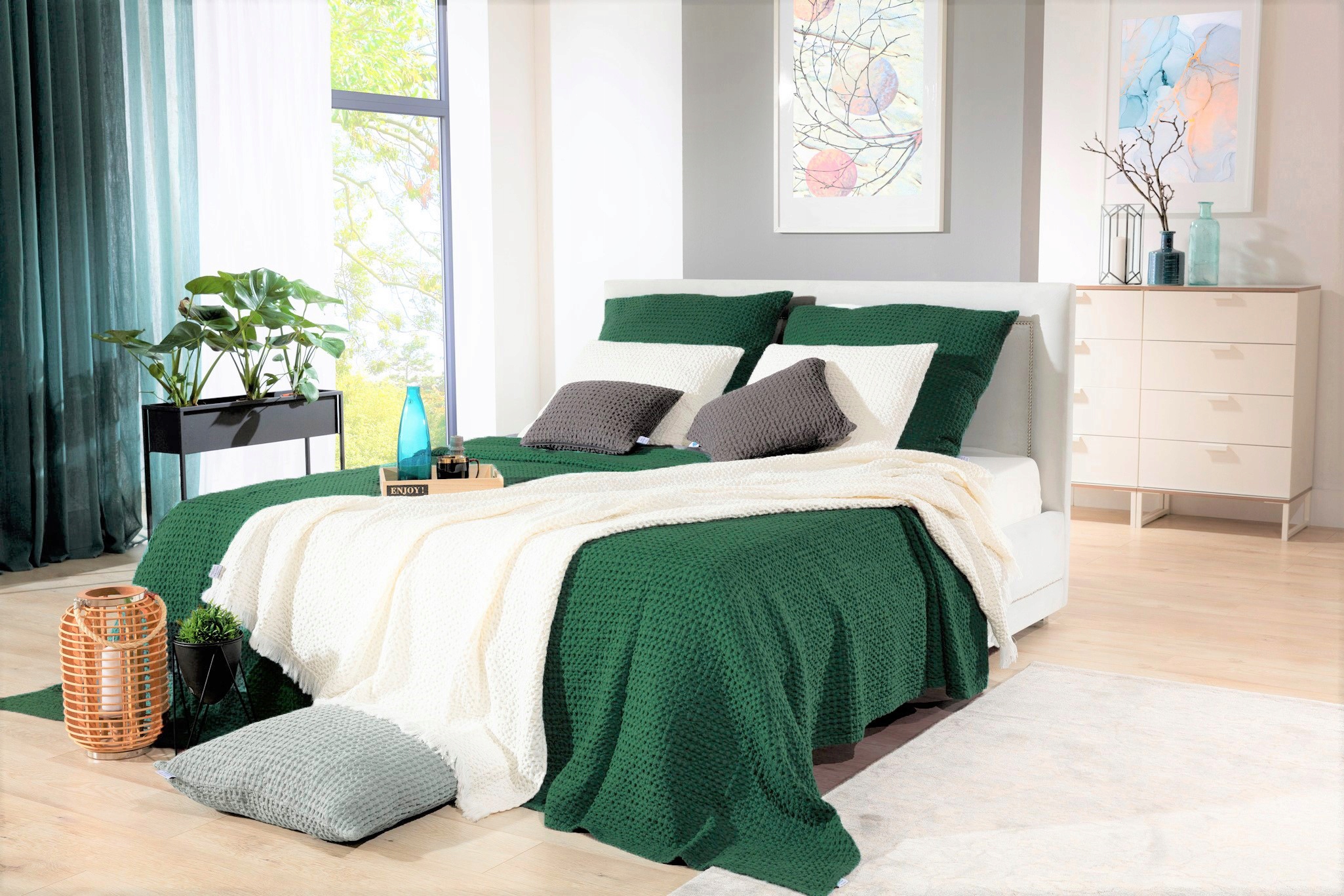 Přikrývka Na Postel 160x240 Favo Green E33399