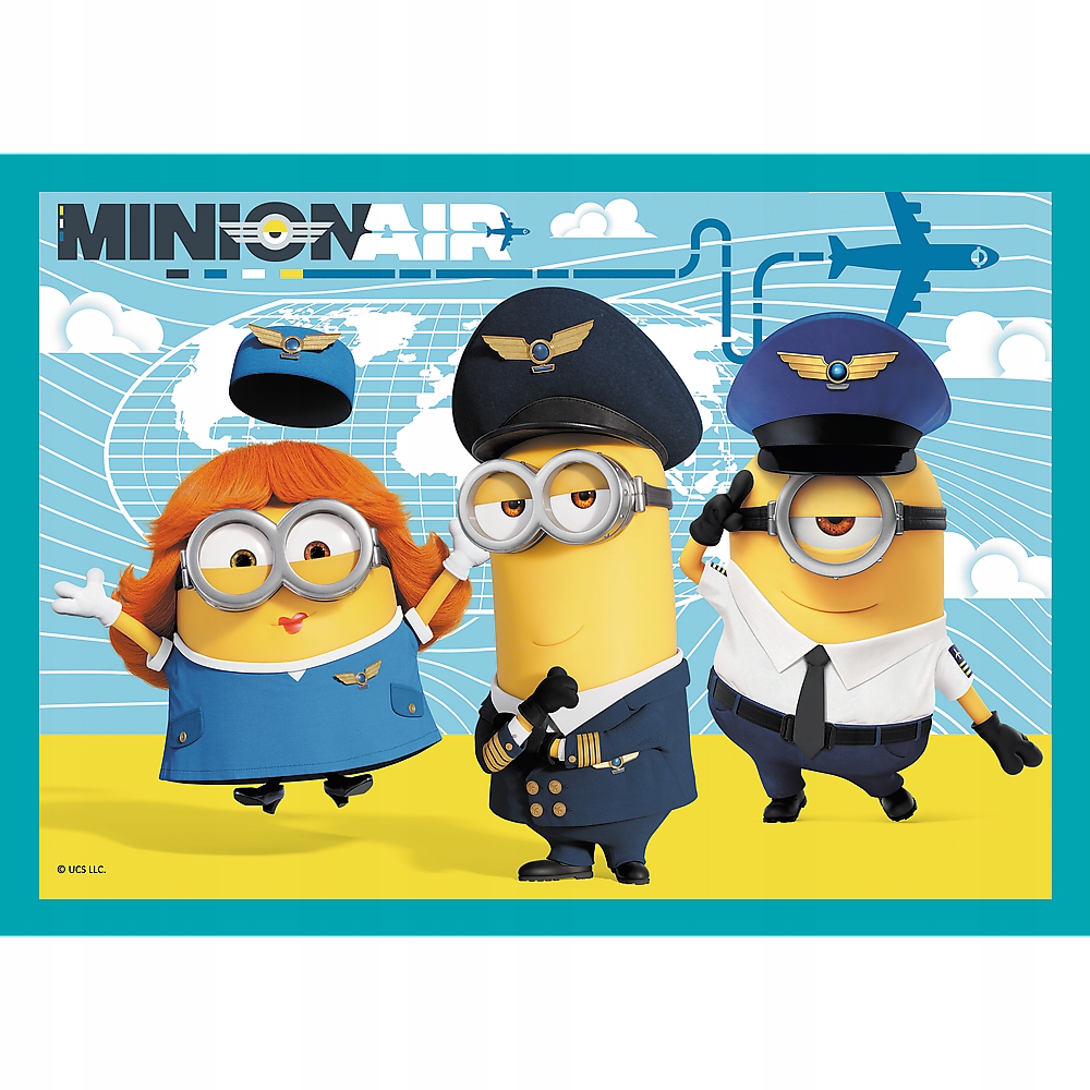 Puzzle 4w1 WESOŁY ŚWIAT MINIONKÓW 34339 Kod producenta 34339