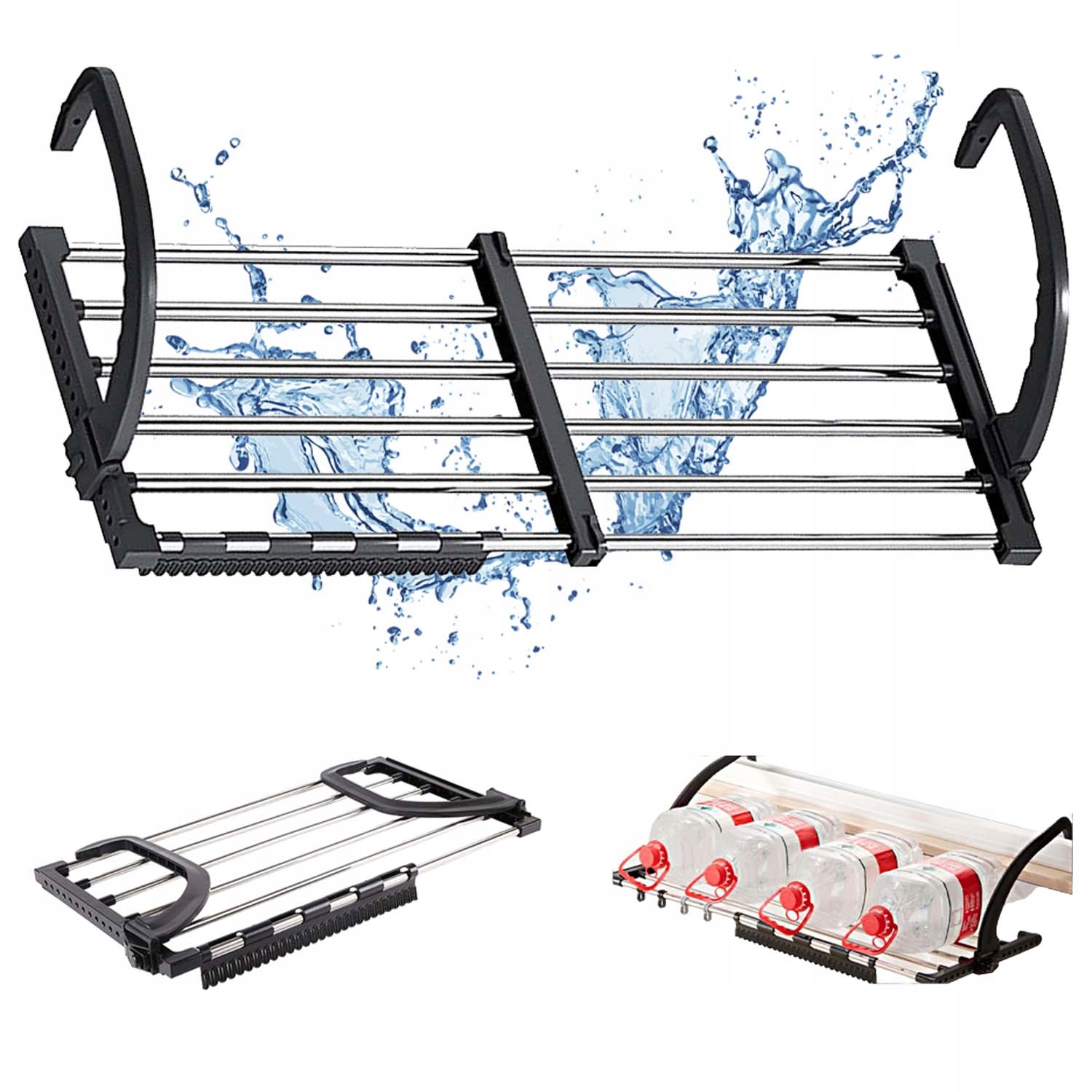 Levně Skládací Držák Na Ručníky Nebo Oblečení, Nastavitelný, 64-110 CM