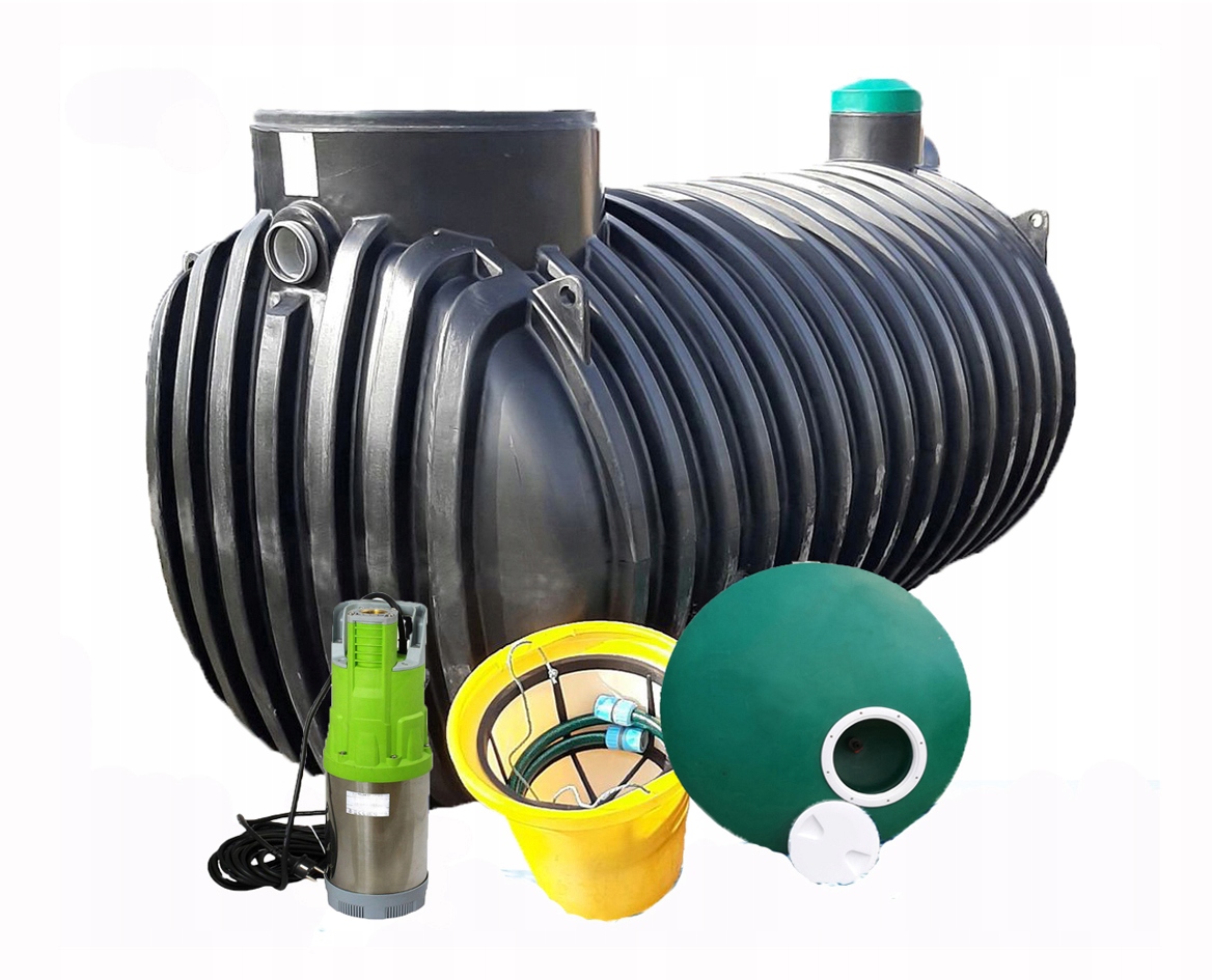 ZBIORNIK NA WODĘ DESZCZOWĄ 4000L ZESTAW Z POMPĄ • Cena, Opinie