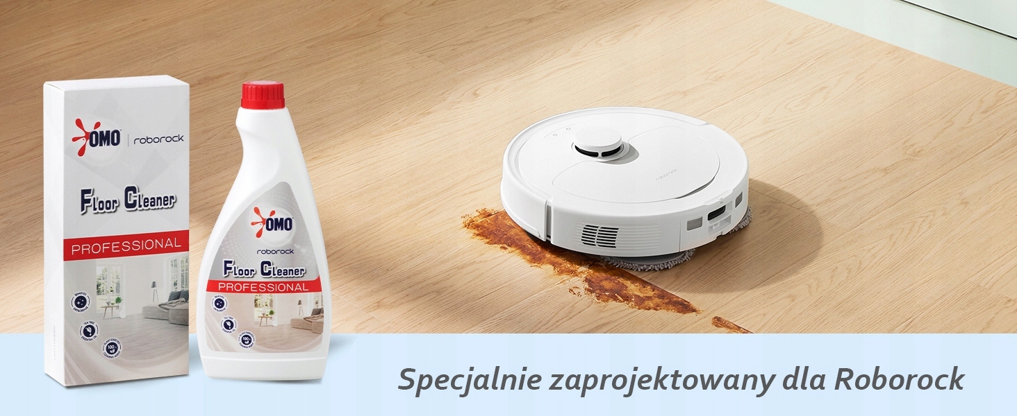 ORYGINALNY płyn do Robotów OMO Roborock S5 S6 S7 S8 Q Revo 480ml + GRATIS Pojemność 0.48 l