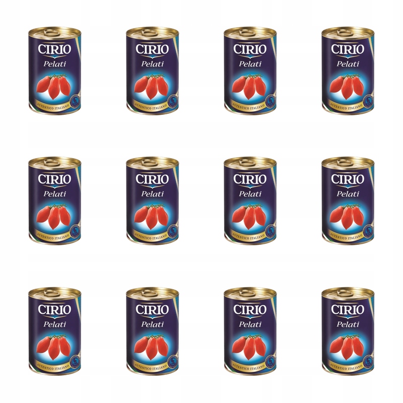 Cirio pelati rajčata bez kůže 400 g X12