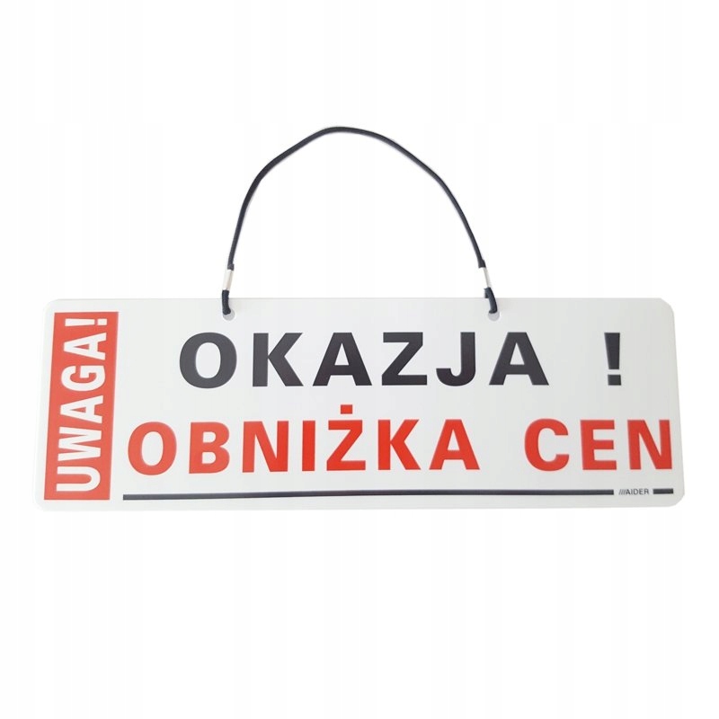 

Tabliczka informacyjna Obniżka Cen