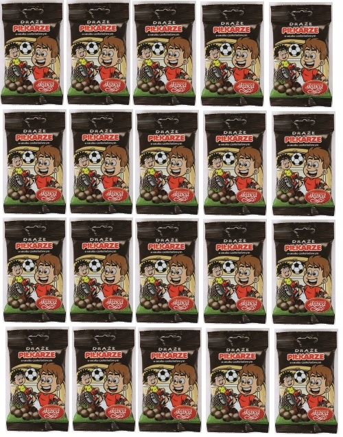 20x 70g Skawa Piłkarze draże czekoladowe Karton