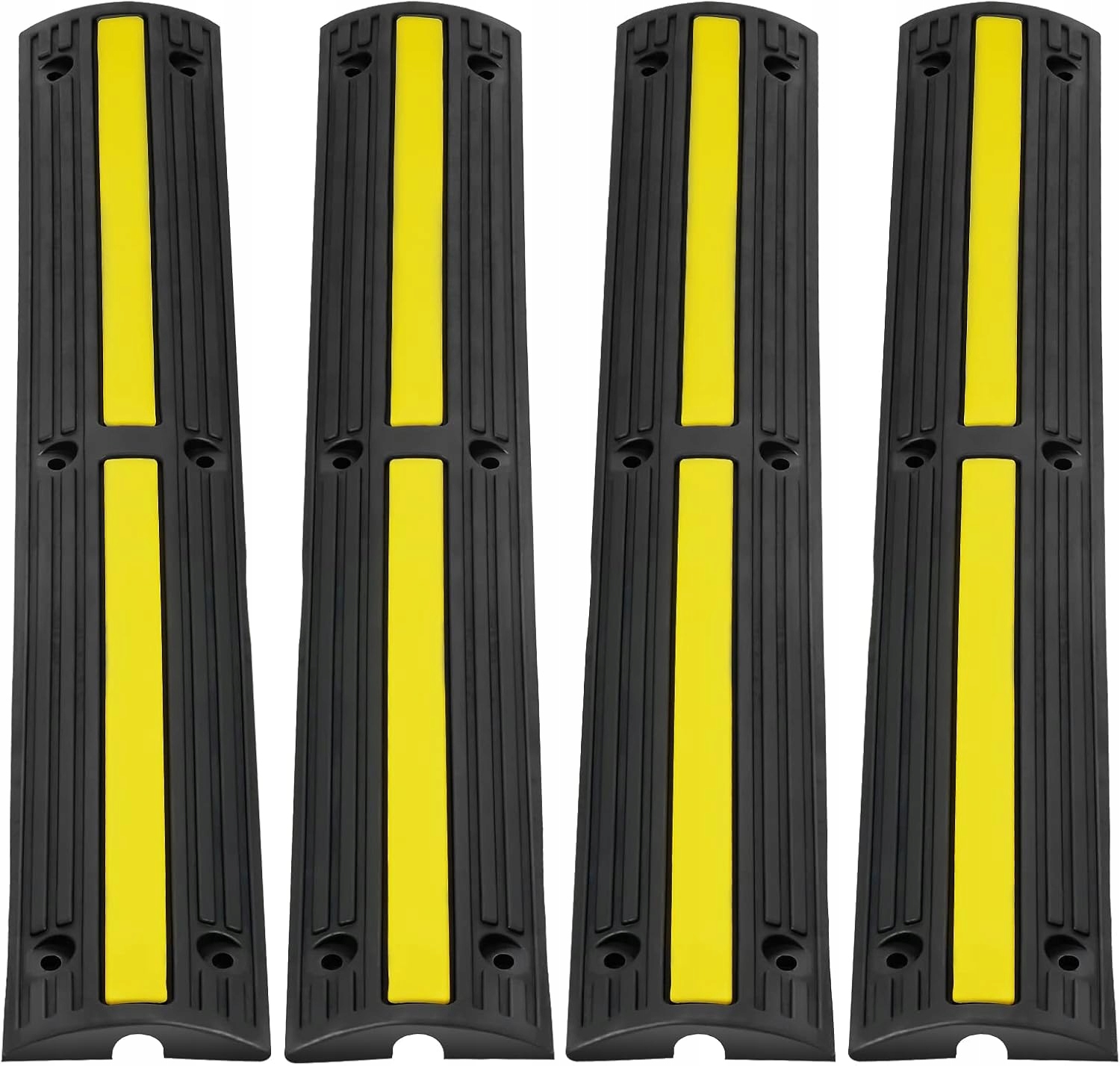 Vevor Kabelový Nájezd 100X15X3 1 CM 4X 1-KANÁLOVÝ Silný Hadicový Mostek Guma