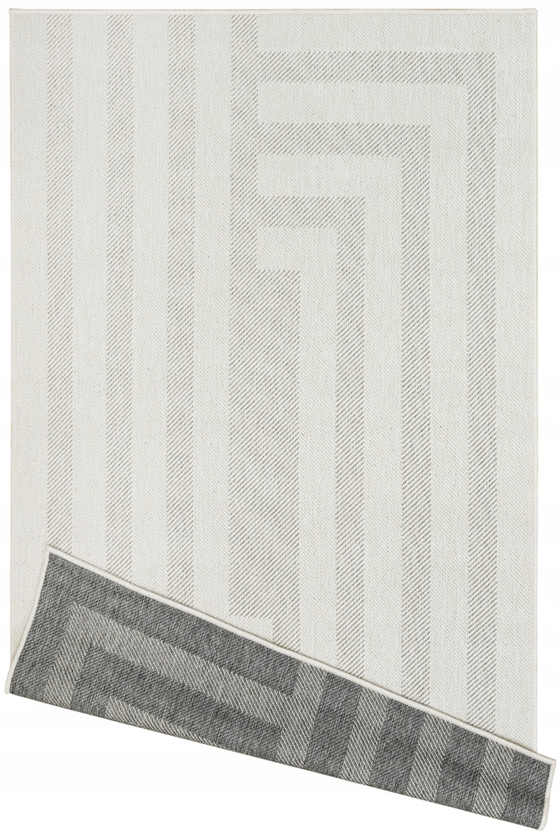 Dywan Na Balkon Patio Kremowy Szary Sznurkowy Outdoor Brussels 160x230 cm