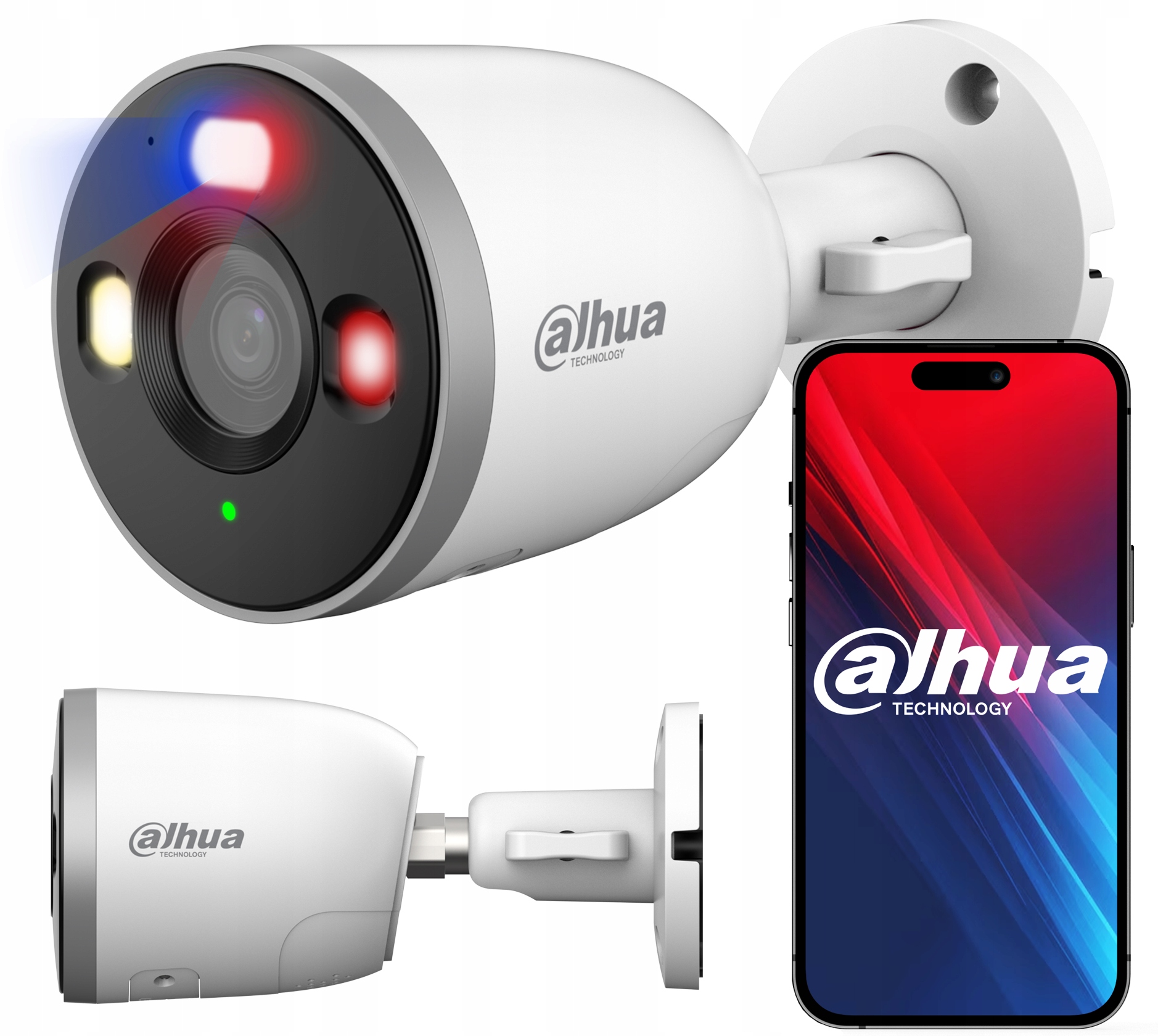 Kamera WiFi 5MPx Dahua F5D-PV Detekcja Ai Aktywne Odstraszanie slot Sd 256G