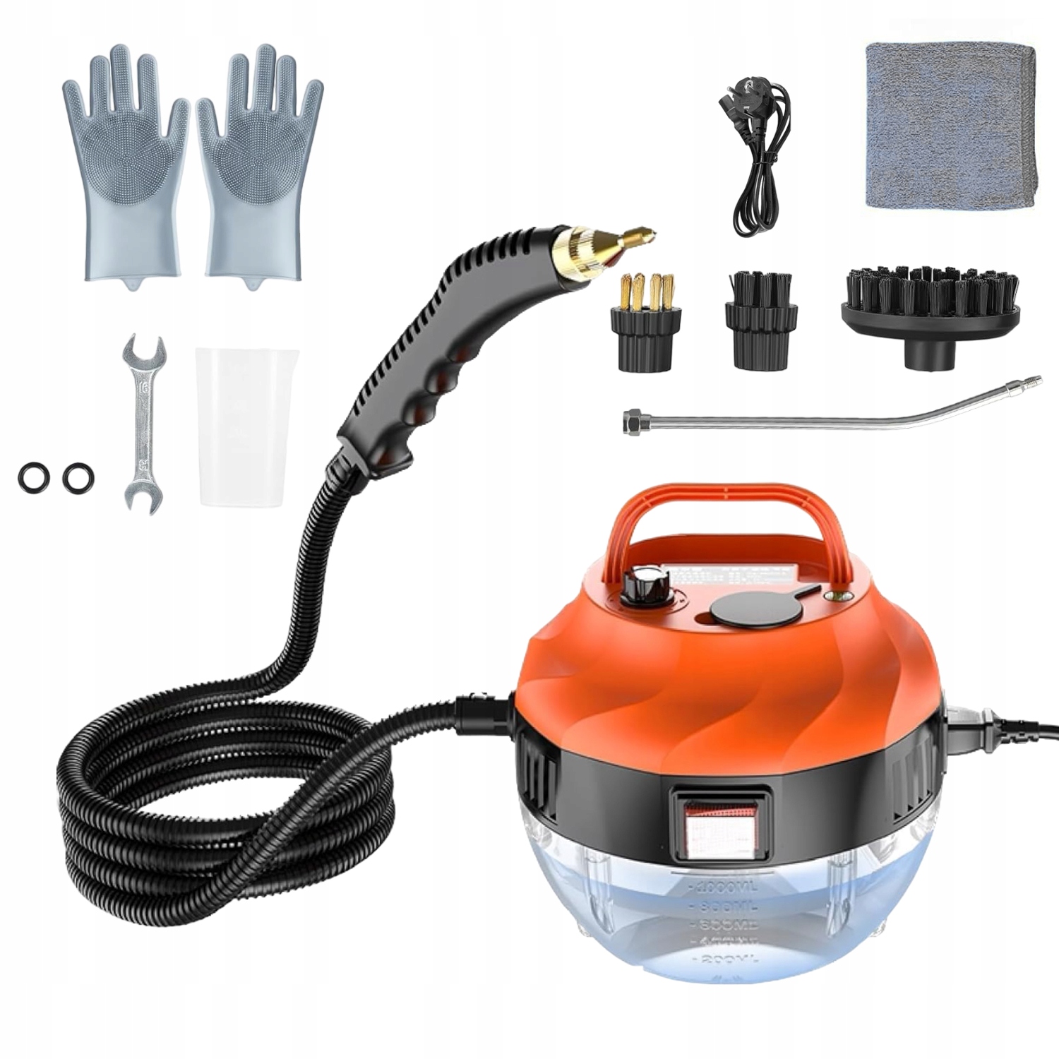 Mocna Myjka Parowa Parownica Pro Zestaw 2500W 105°C 1L 220V