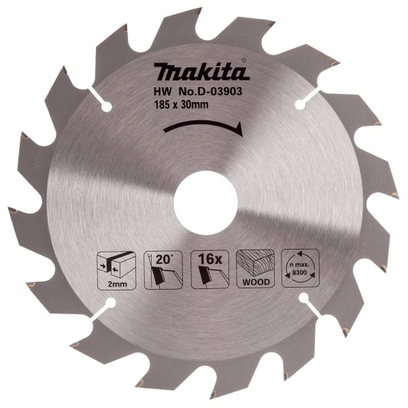 

Makita Tarcza Hm Do Drewna 185 X 30 16Z D-03903