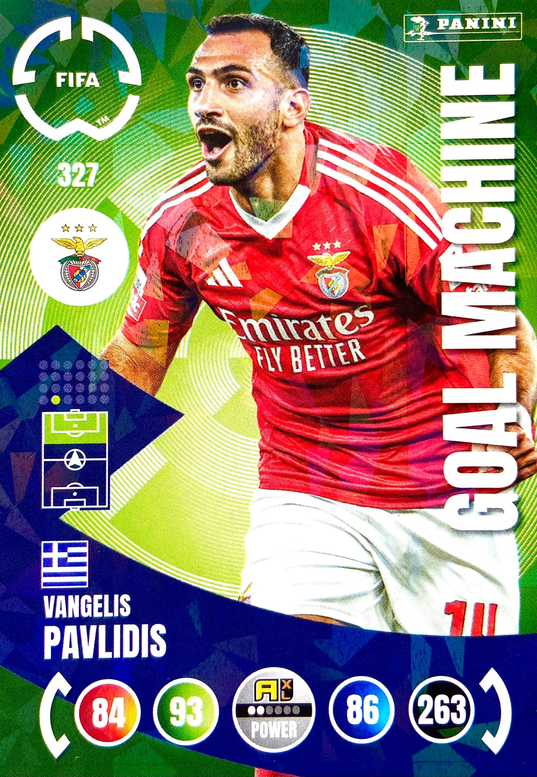Fifa Club World Cup 2025 Power Goal Machine 327 Vangelis Pavlidis Benfica