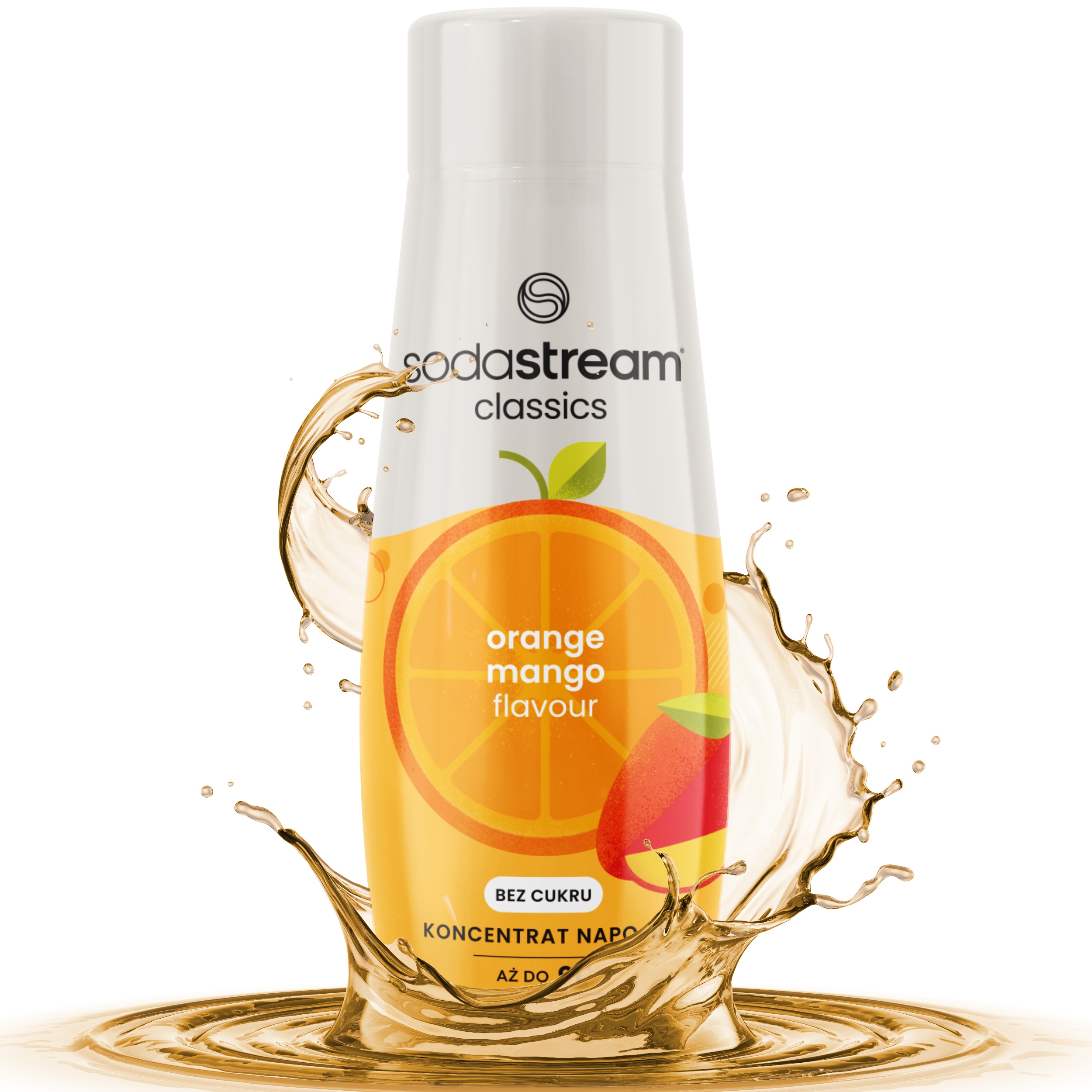 SYROP SODASTREAM POMARAŃCZA MANGO KONCENTRAT DO SATURATORA 440ML BRZ CUKRU