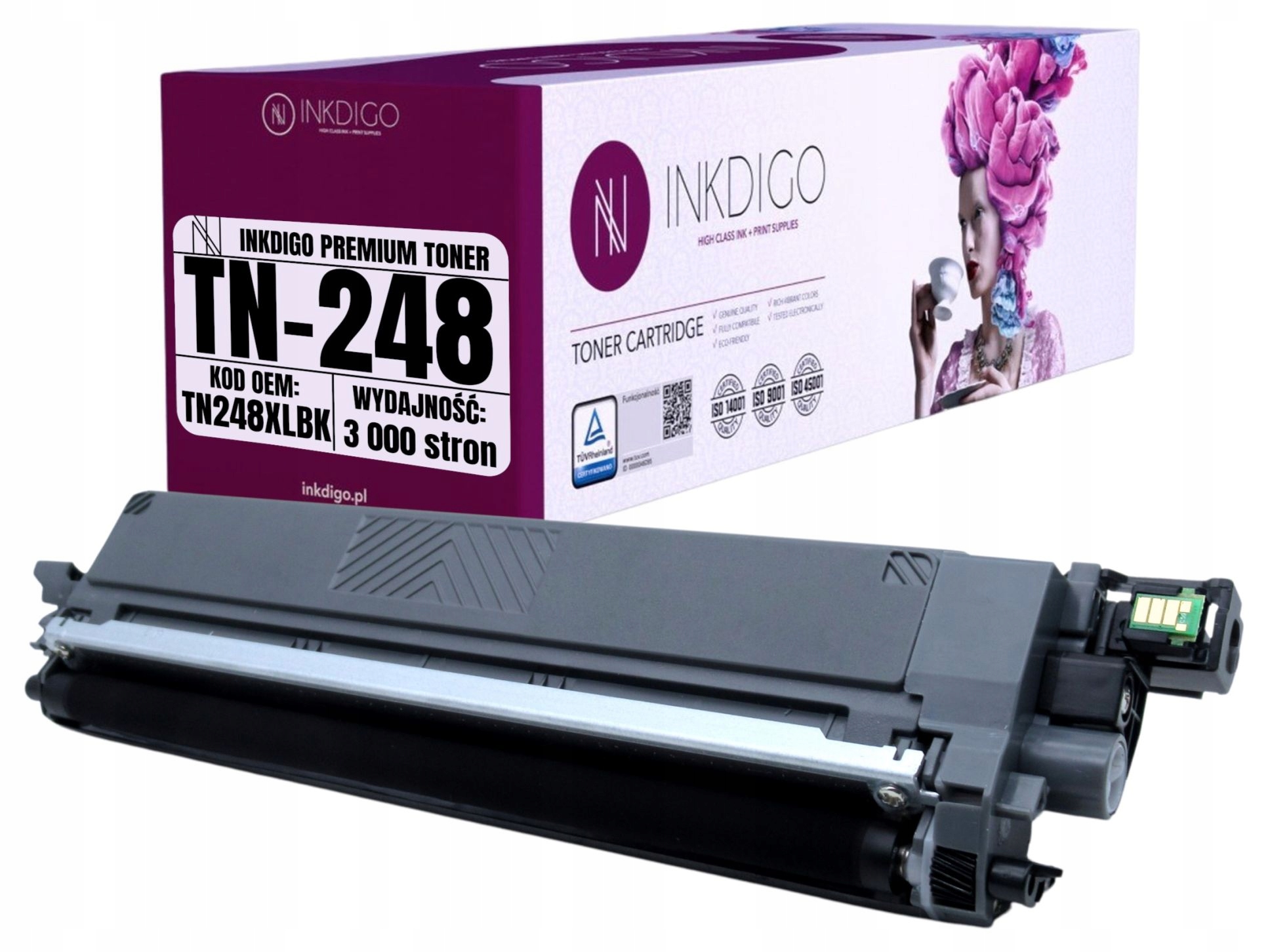 Toner Inkdigo BR-248XB-1 czarny black zamiennik Brother TN248XLBK TN-248BK