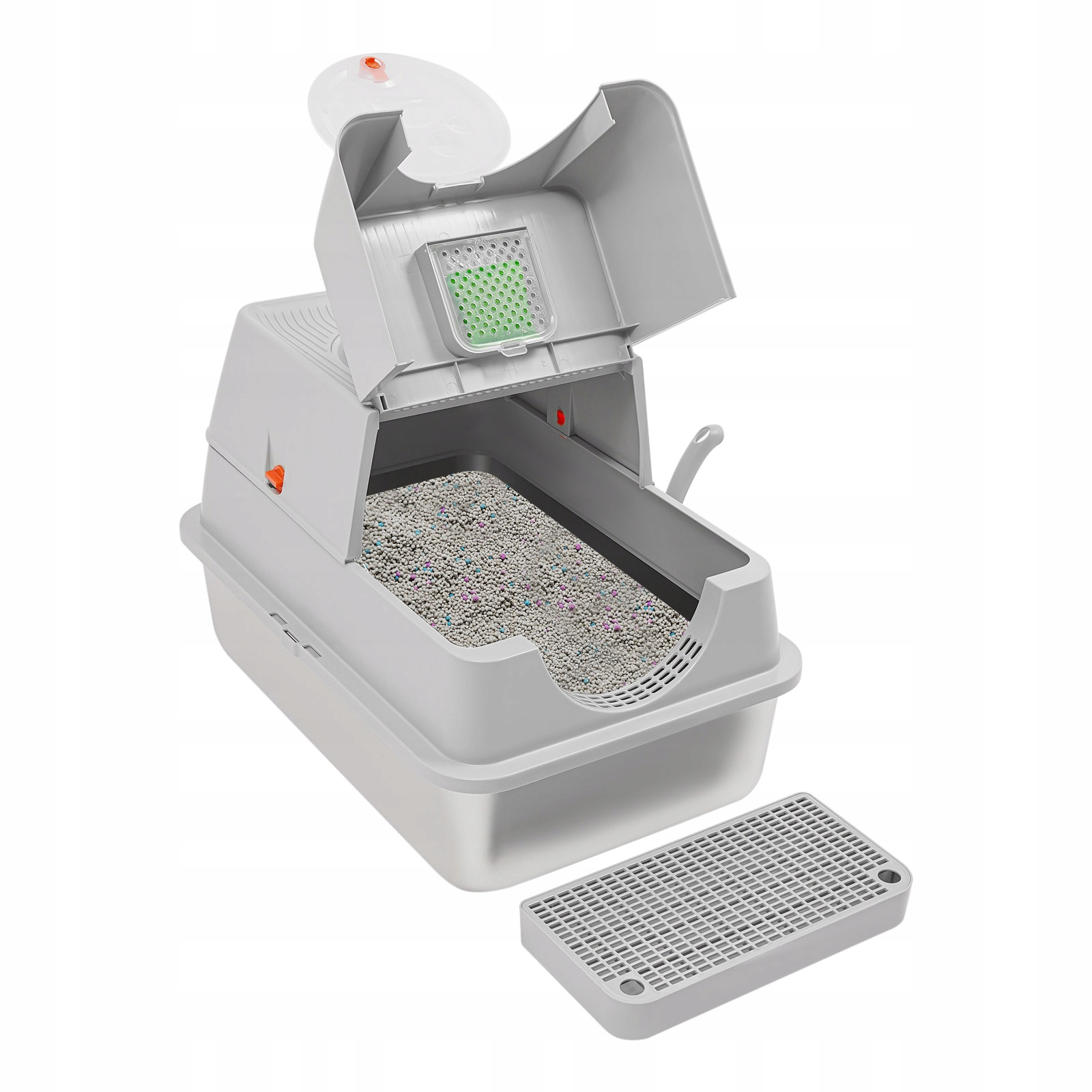 Levně 60x40x39cm kočičí toaleta s víkem, uzavřená kočičí toaleta, kočičí toaleta