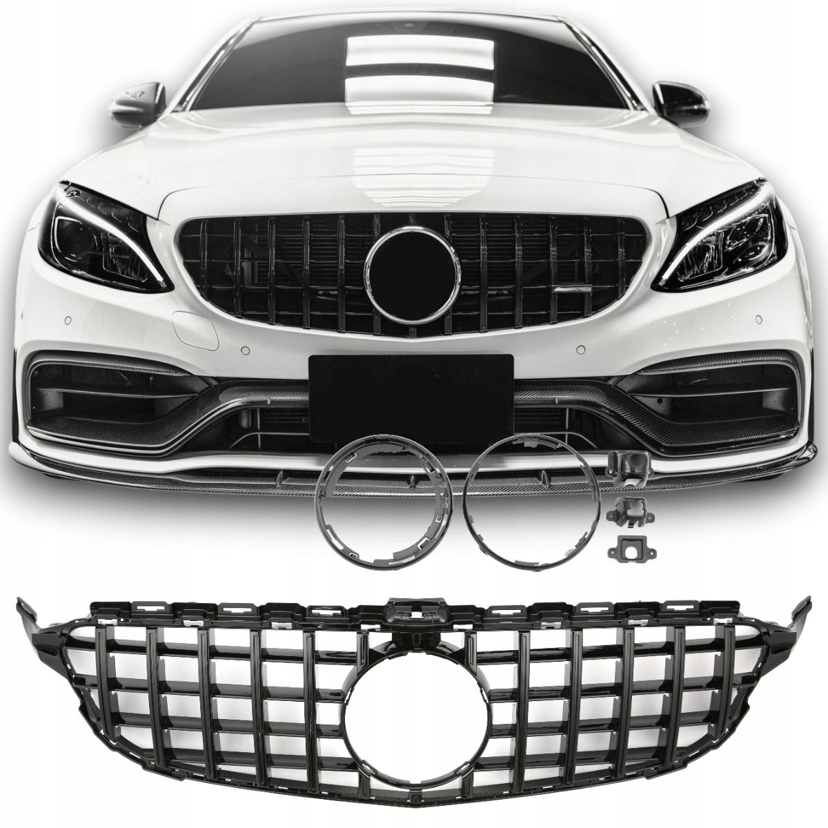 Sportovní Grilovací Atrapa Mercedes W205 S205 C205 C-klasa Panamericana Gt Amg