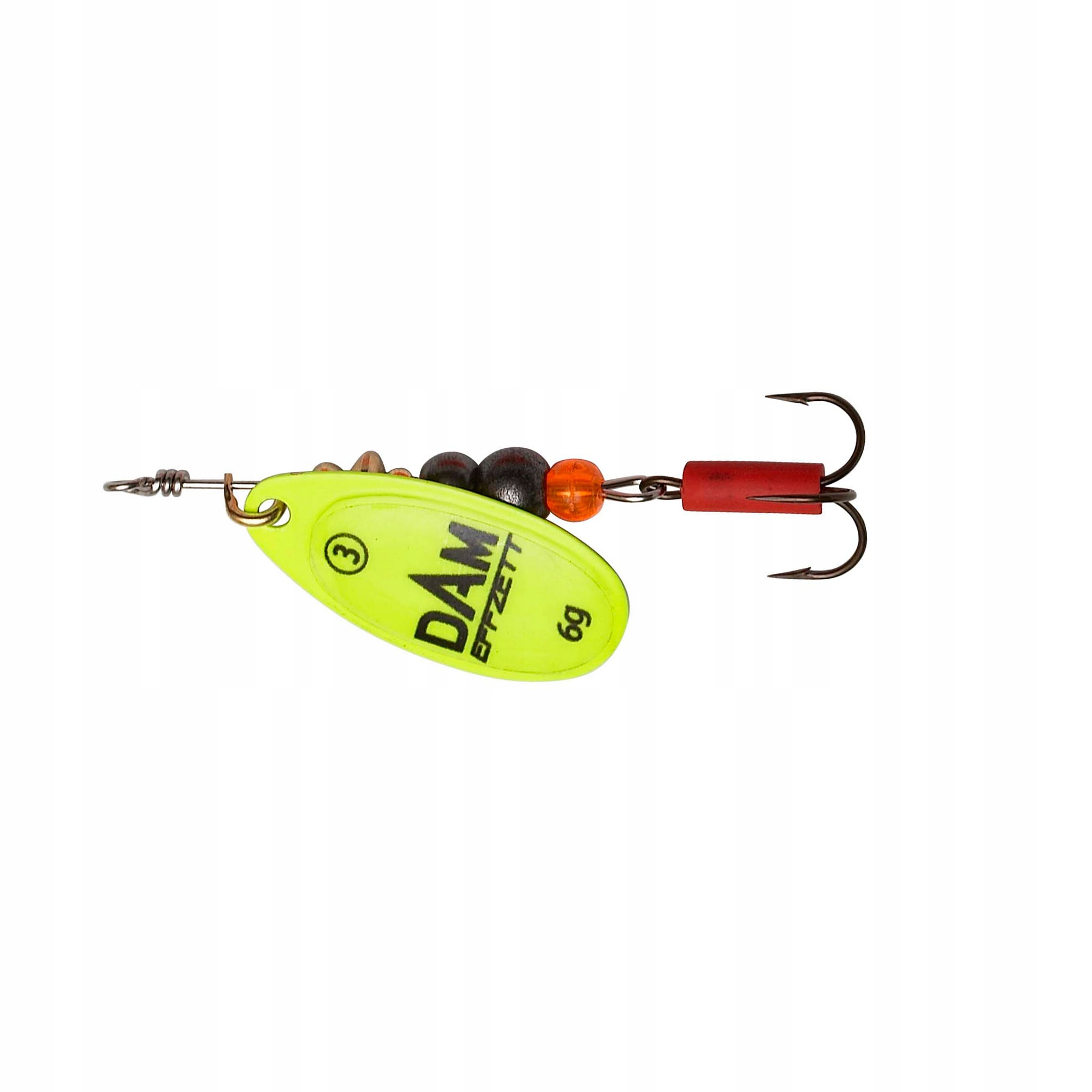 Błystka obrotowa Dam Effzett Fluo Spinner żółta 12g rozm.#5 1szt.