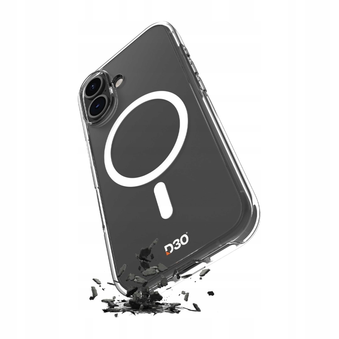 Etui pokrowiec na iPhone 17 Tpu Pc Impact Clear D3O MagSafe przezroczyste