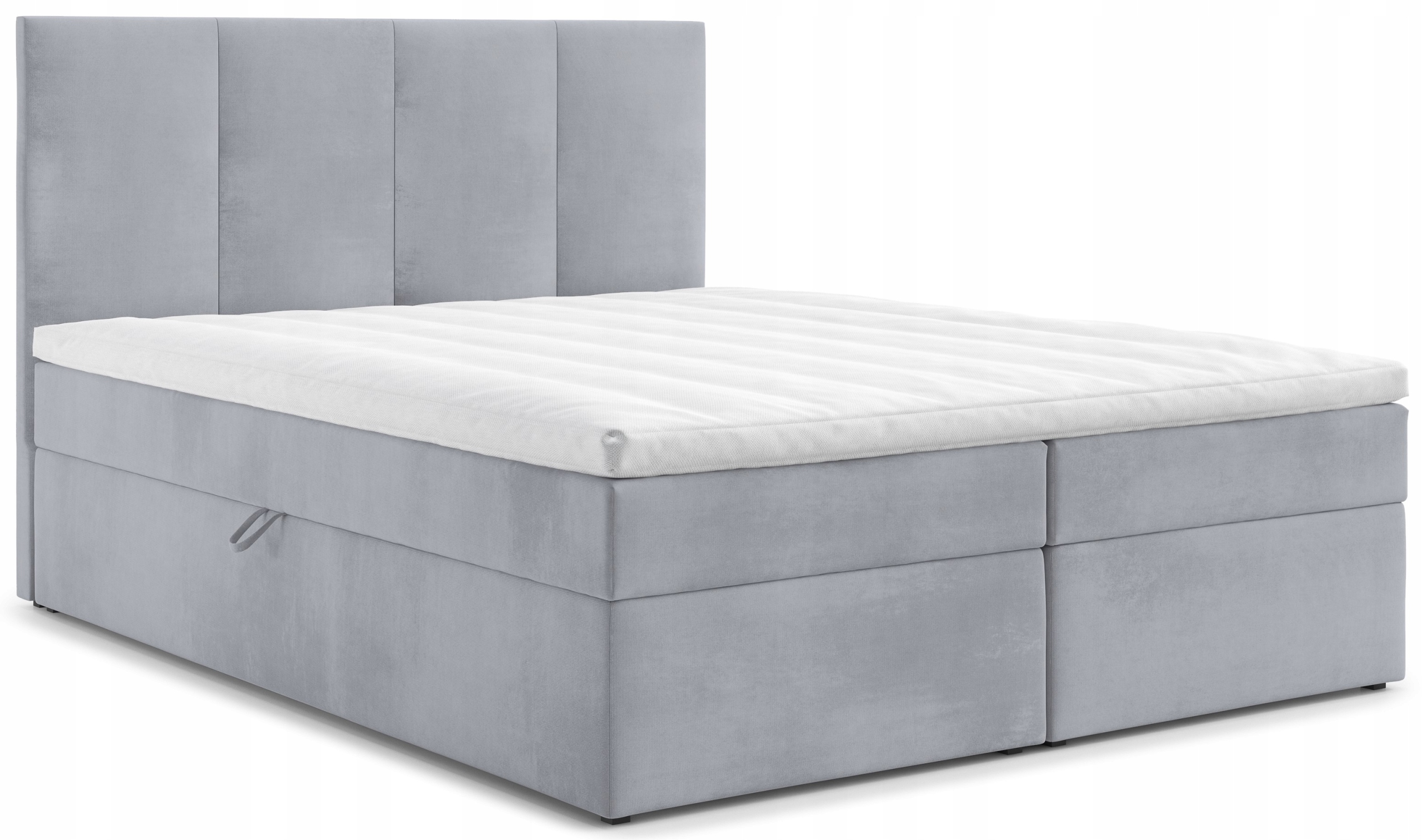 Čalouněná postel s matrací Bonel 160x200 Kontejner Šedá Topper Bonus
