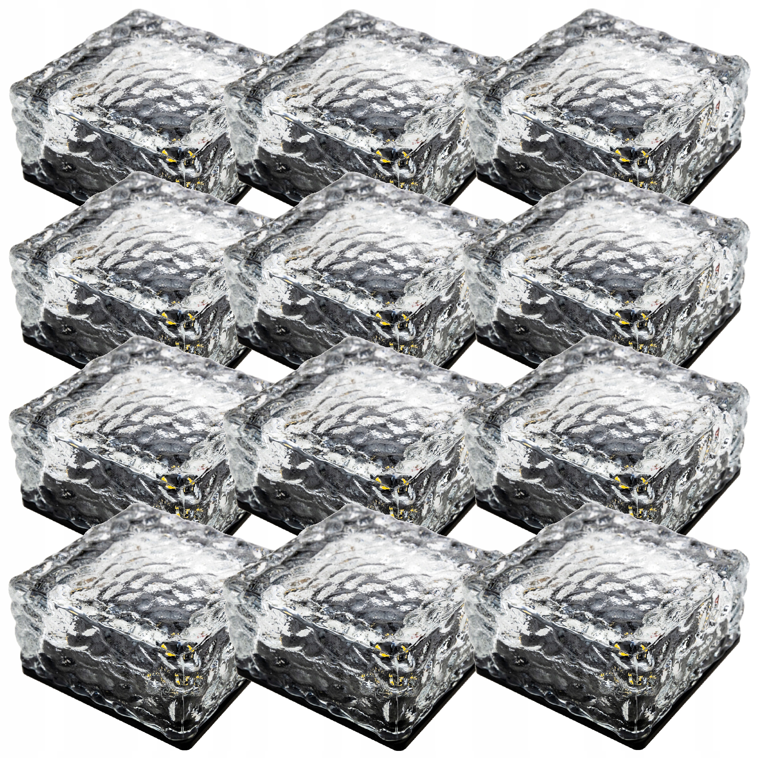 12 x Solárna Led Lampa Záhradná Solárna Lampa Do Záhrady Kocka