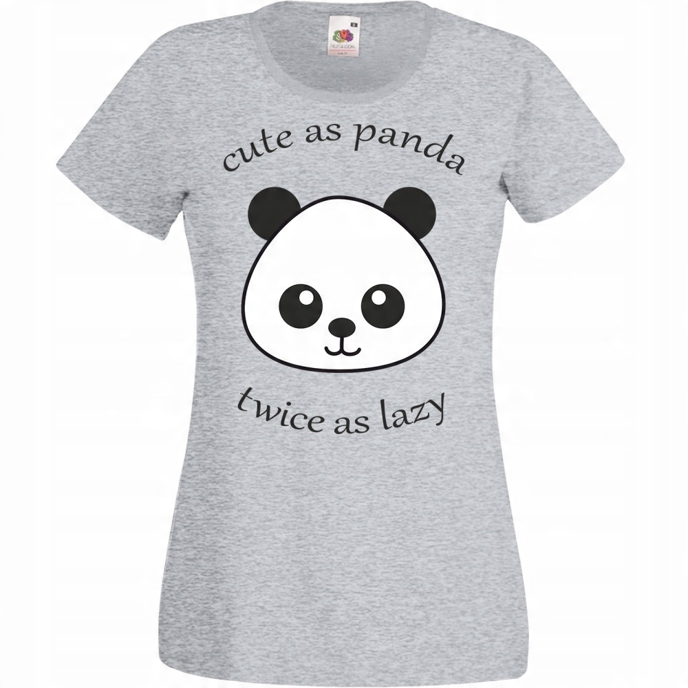 

Koszulka zabawna panda Xs szara
