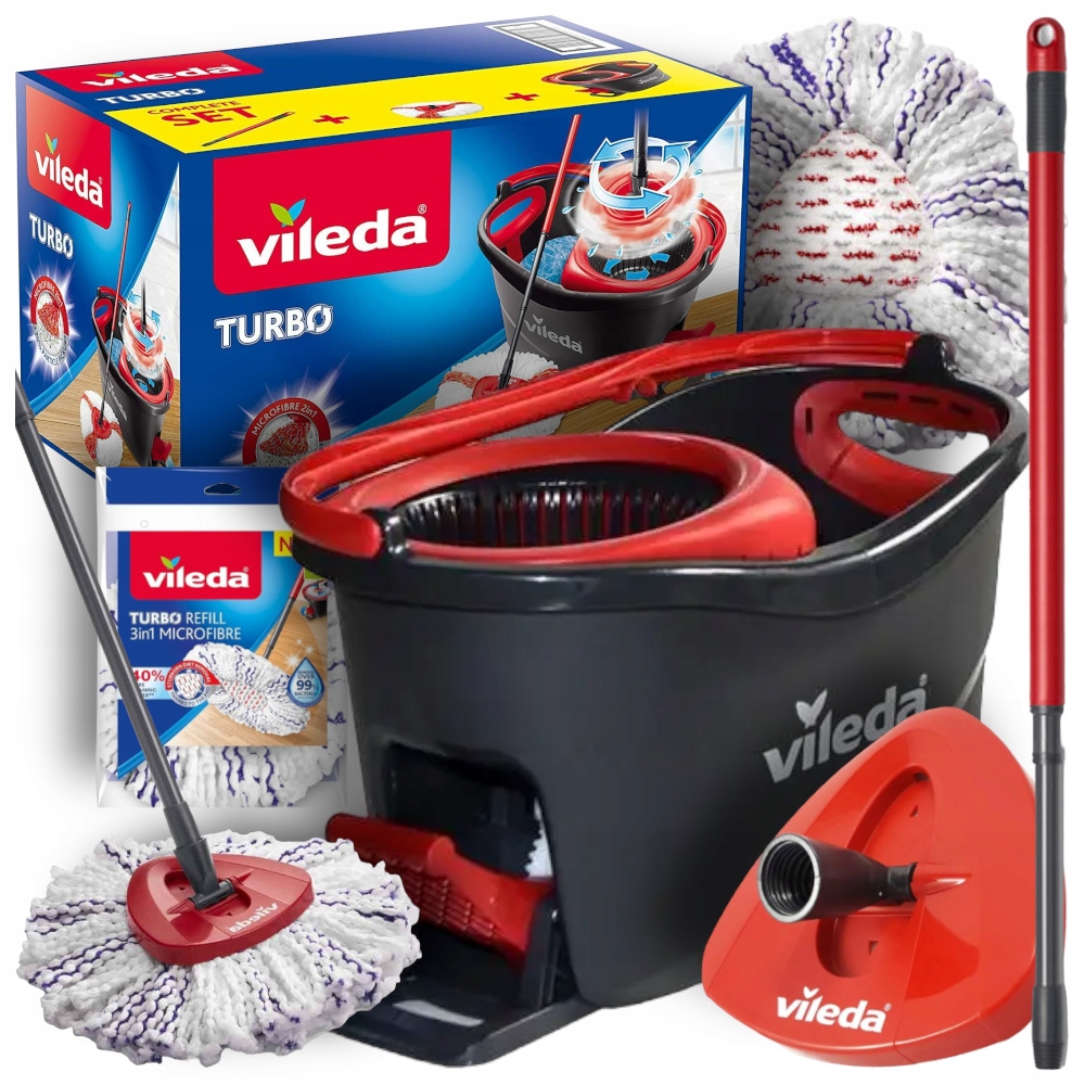 Levně Kbelík Mop Otočný Vileda Rotační Mikrovlákno 22 cm