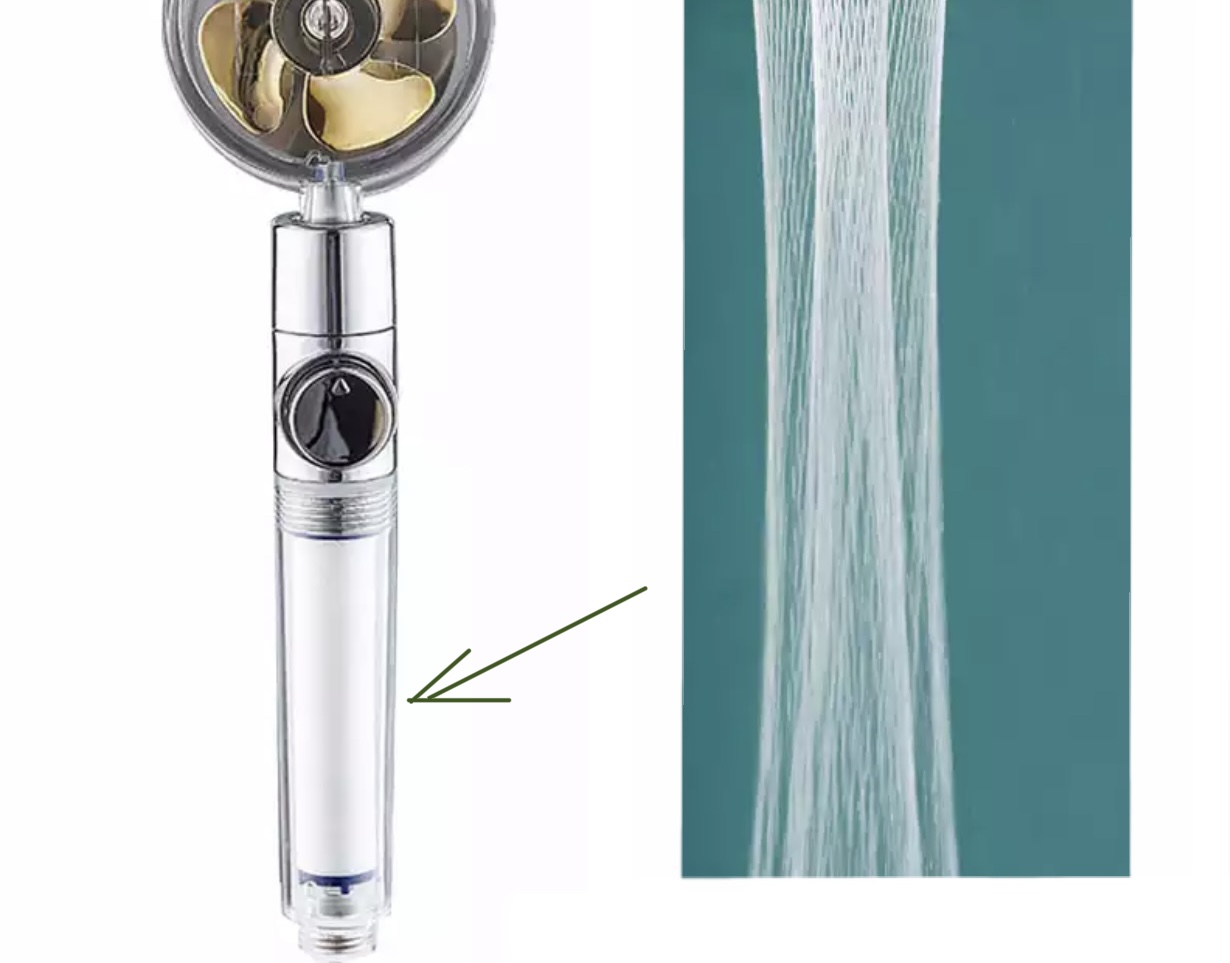 FILTR DO TURBO SŁUCHAWKI PRYSZNICOWEJ Z TURBINĄ wody Kolor biały