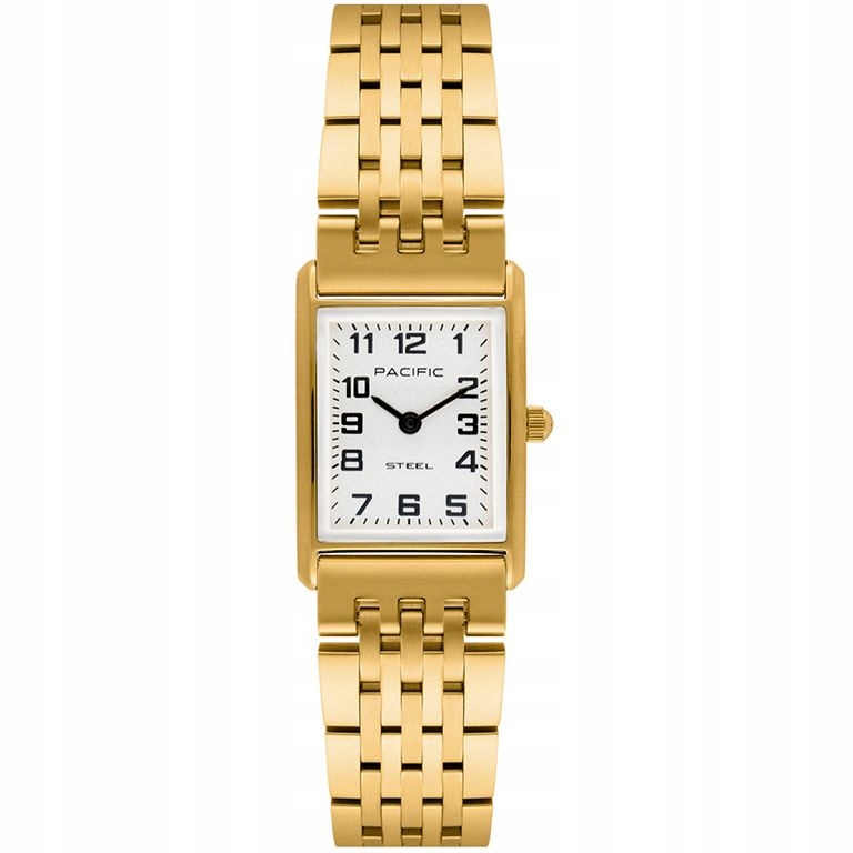 Dámské zlaté hodinky Pacific SLB-1604-03, klasické, obdélníkové