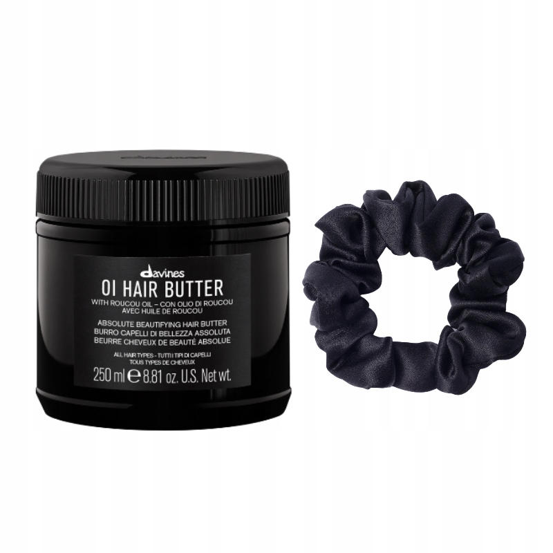 Davines Oi Hair Butter máslo 250 ml regenerační Hedvábná gumička do vlasů