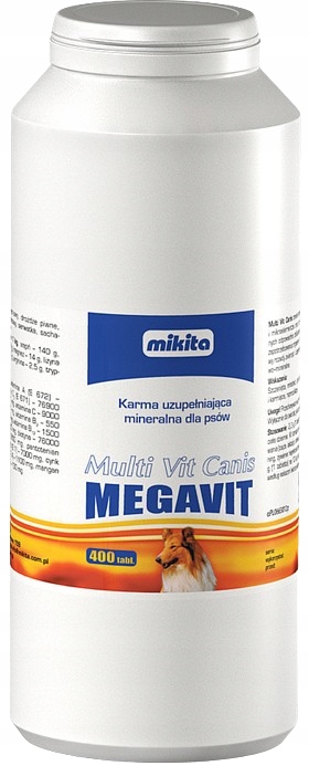 MIKITA MULTI VIT CANIS MEGAVIT witaminy makro i mikroelementy DLA PSA 400 t