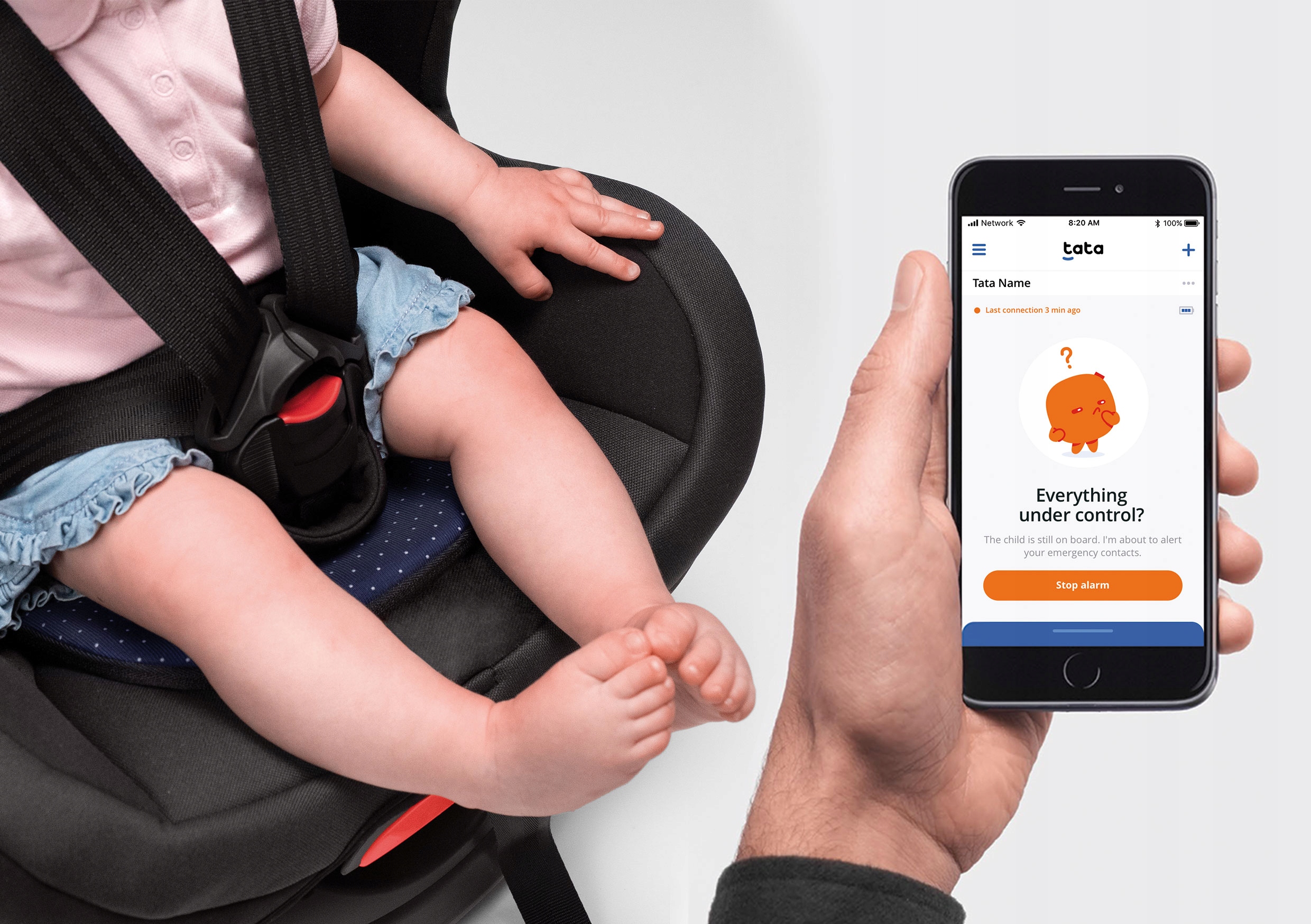 Tata Pad - alarm do fotelika samochodowego