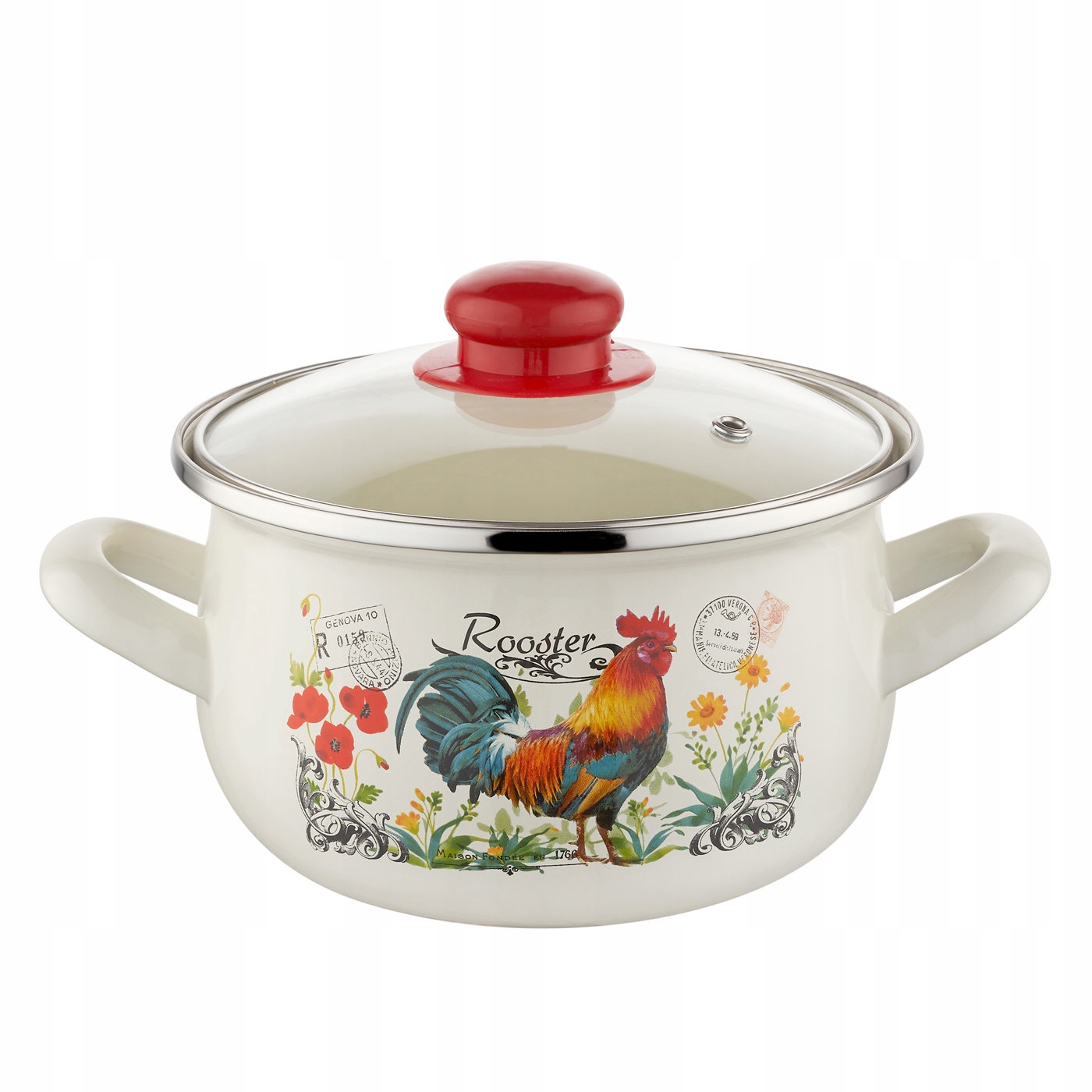 

Garnek emaliowany Emalia Pleszew Kogucik 16cm 1,9l