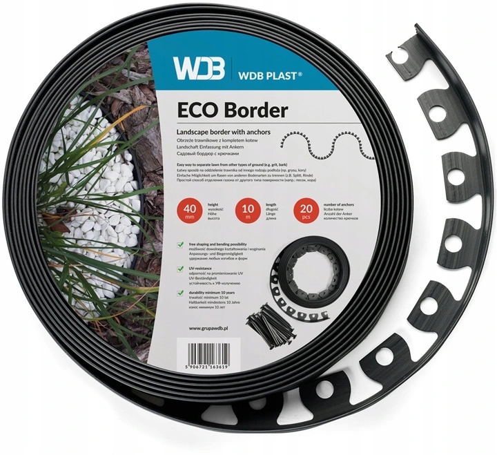 

Wdb Eco Broder Obrzeża trawnikowe 10 m czarny