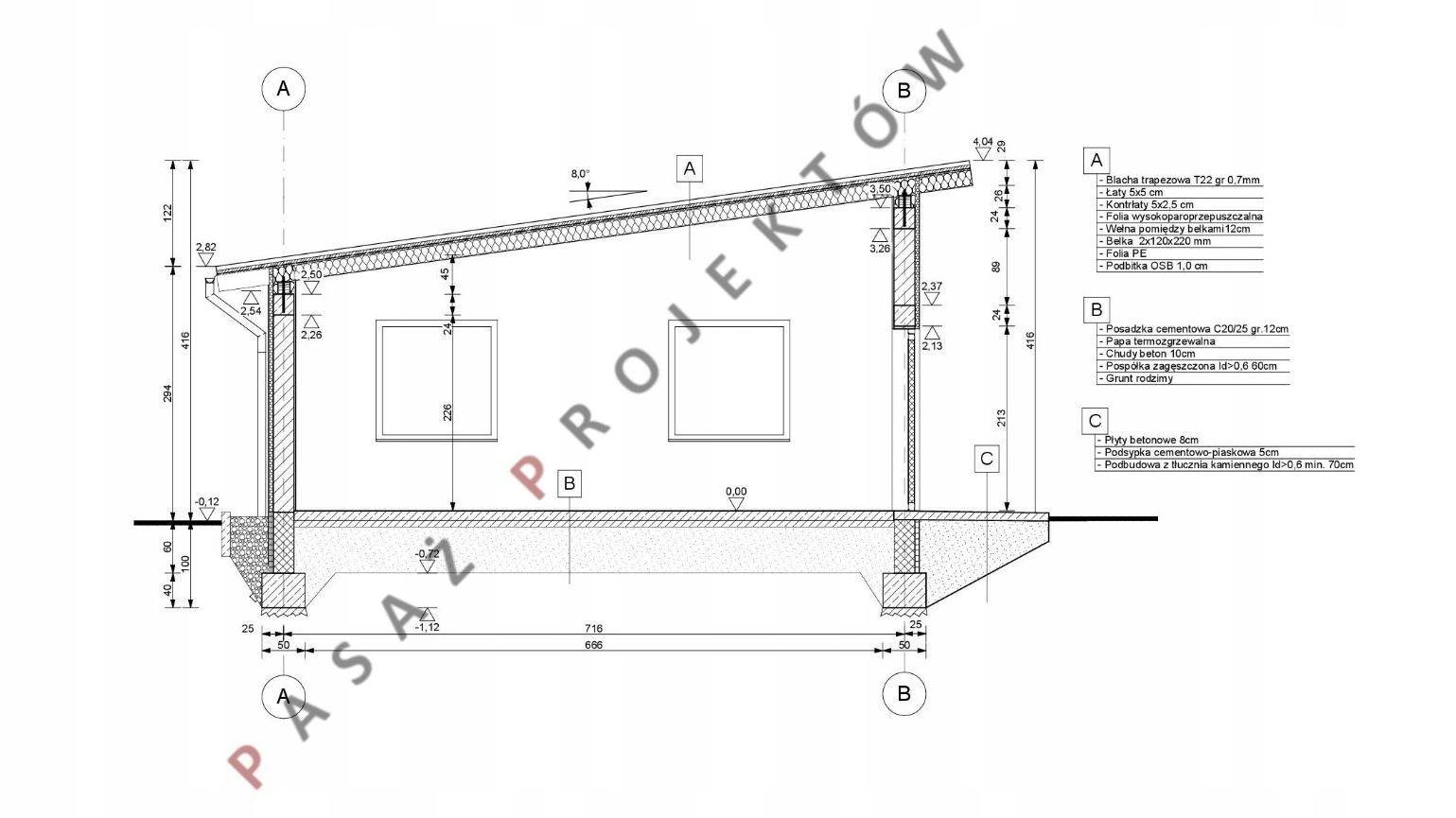 PROJEKT BUDYNKU GOSPODARCZEGO GJ0 Marka inna